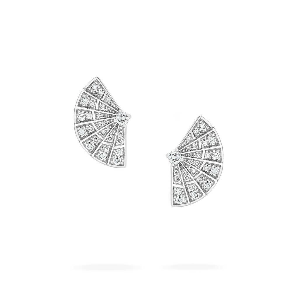 Garrard Fanfare Symphony Diamond Earrings In 18ct White Gold 2018419