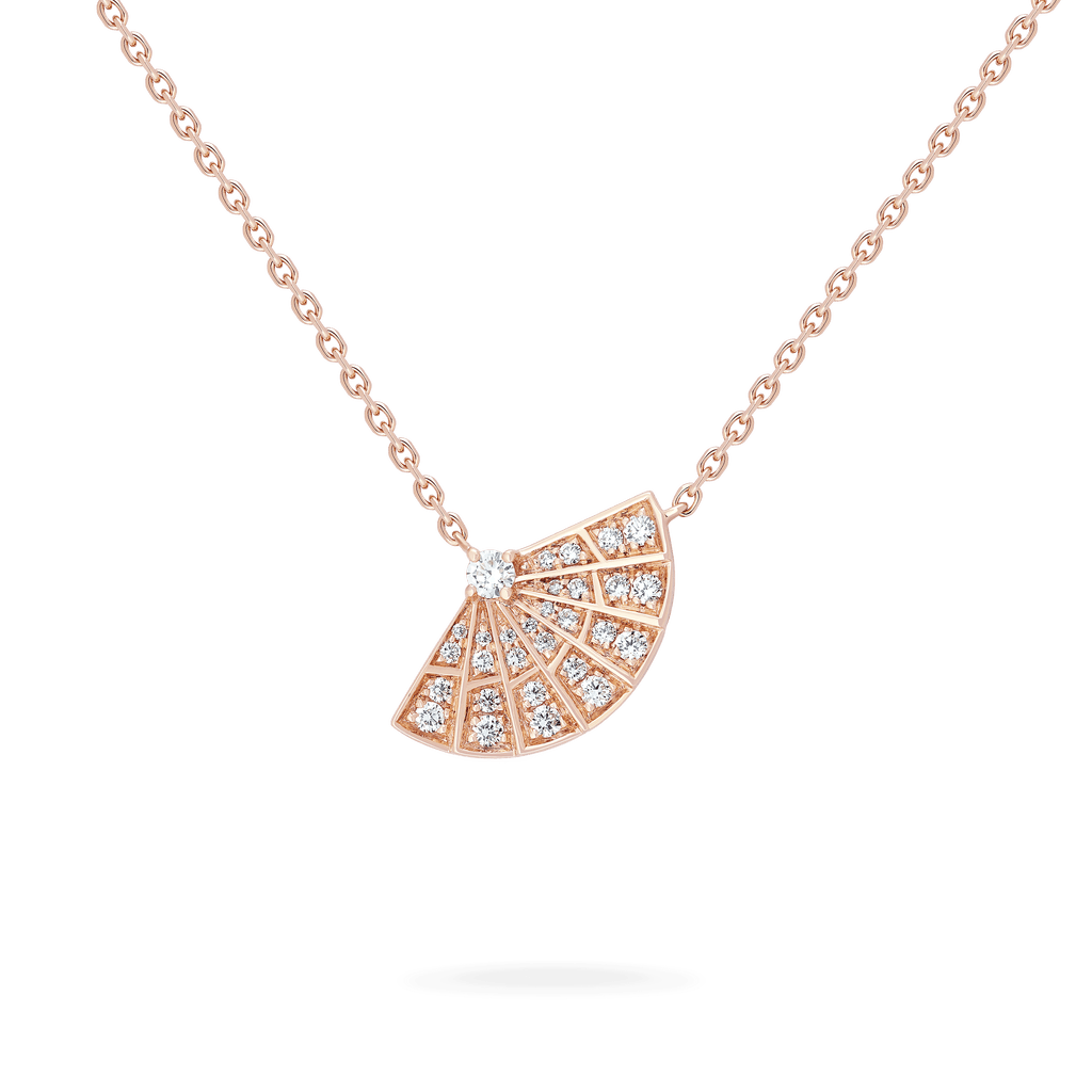Garrard Fanfare Symphony Diamond Pendant In 18ct Rose Gold 2018414