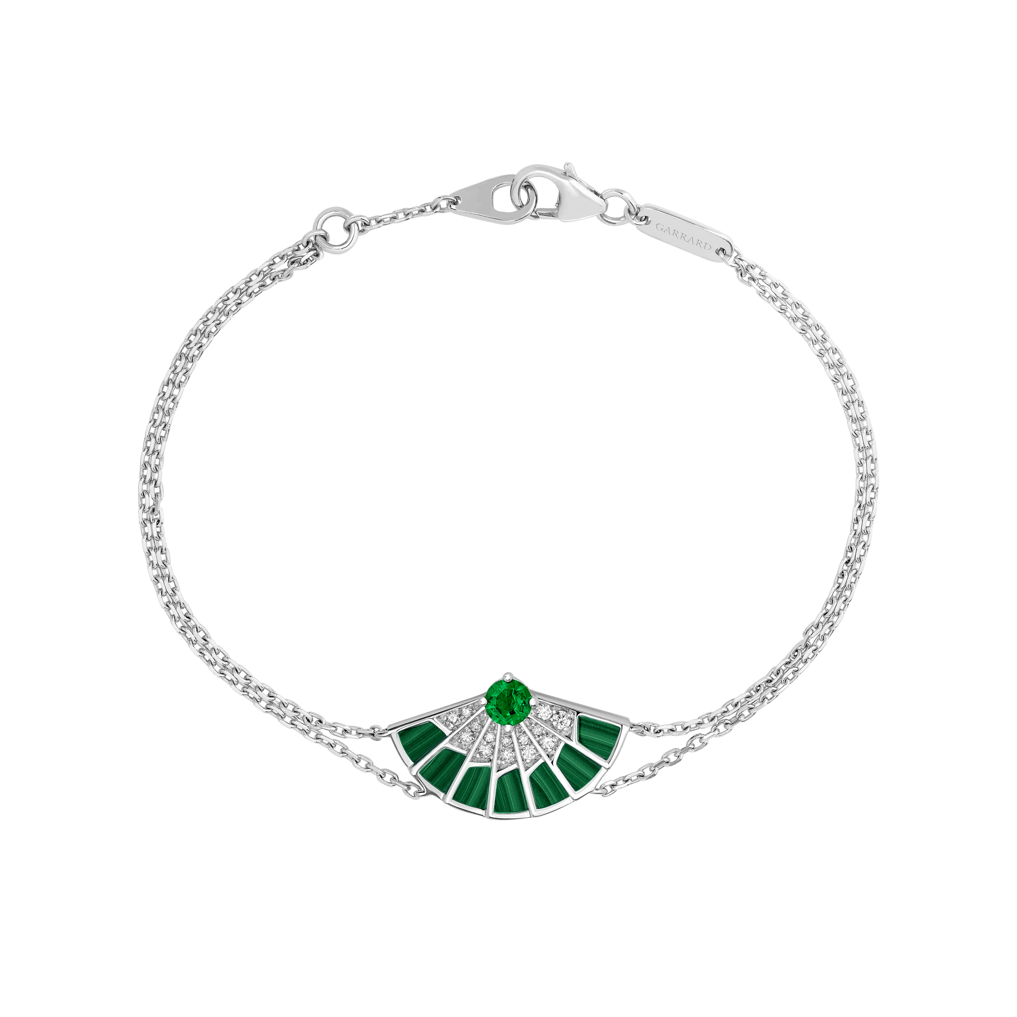 Garrard Fanfare Symphony collection Emerald and Malachite Bracelet 2018270 Hero