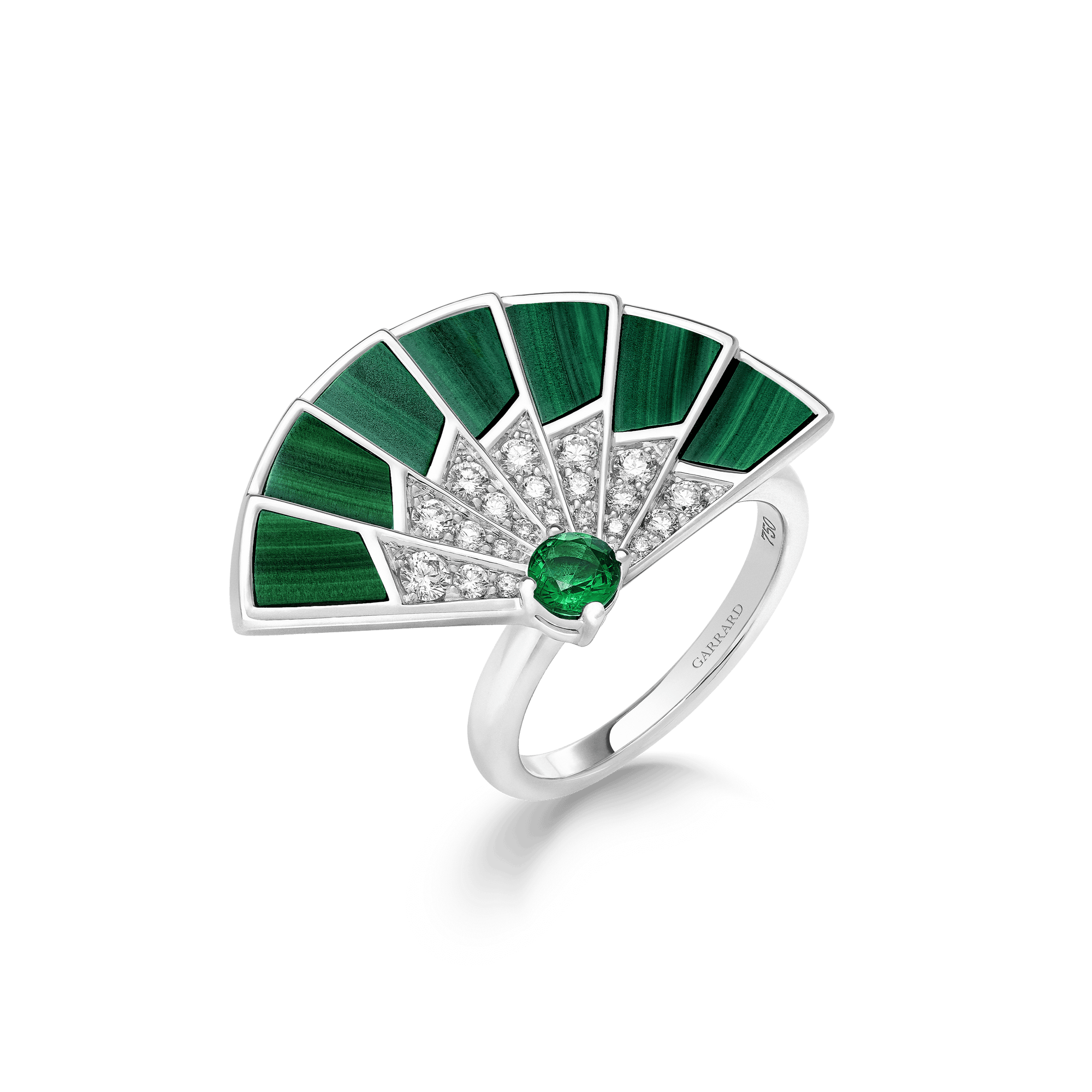 Garrard Fanfare Symphony collection Emerald and Malachite Ring 2018281 Hero