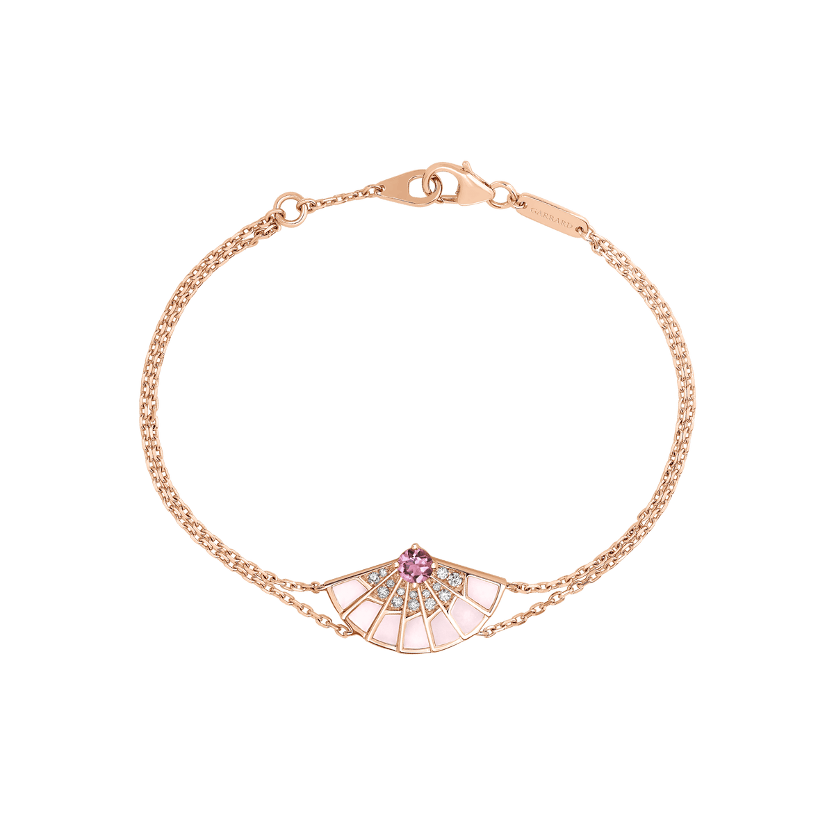 Fanfare Symphony Pink Tourmaline and Pink Opal Bracelet | In 18ct Rose