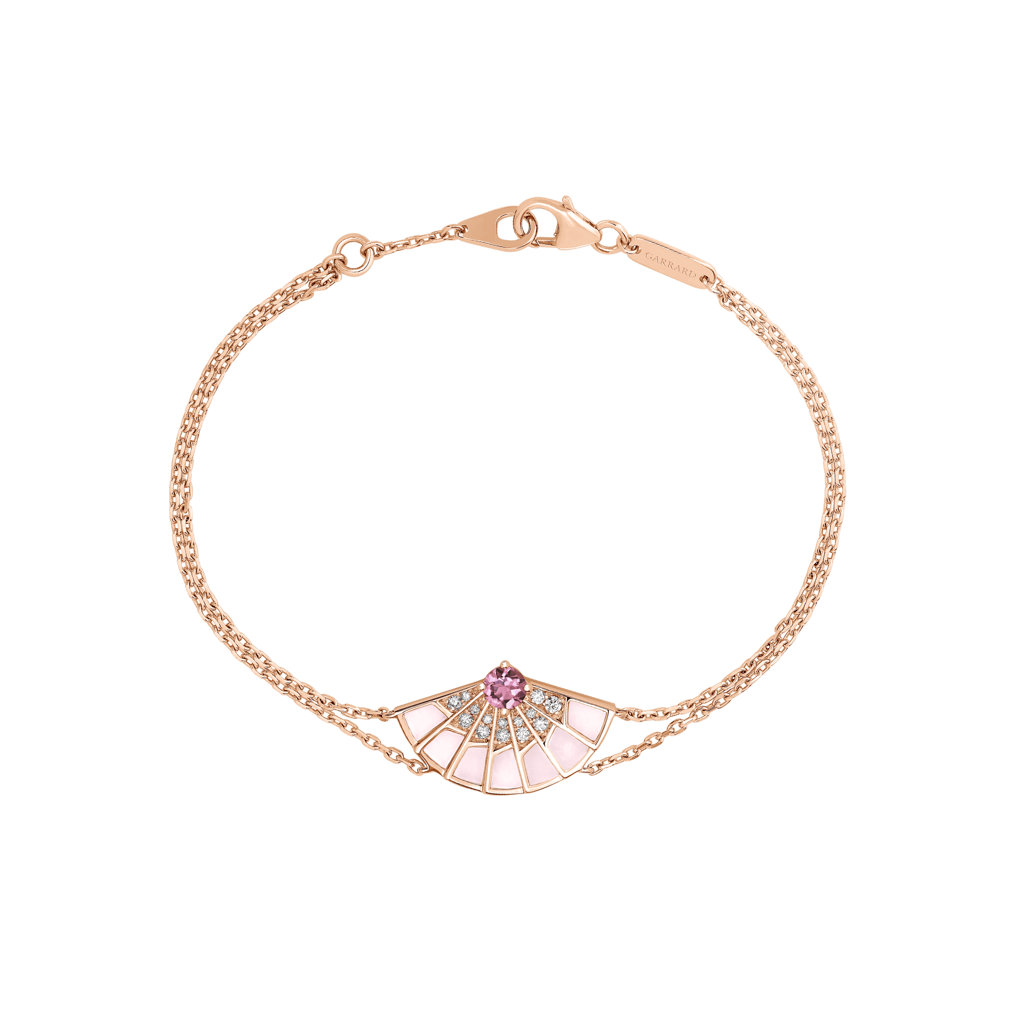 Garrard Fanfare Symphony jewellery collection Pink Tourmaline and Pink Opal Bracelet In 18ct Rose Gold with Diamonds 2018548 Hero