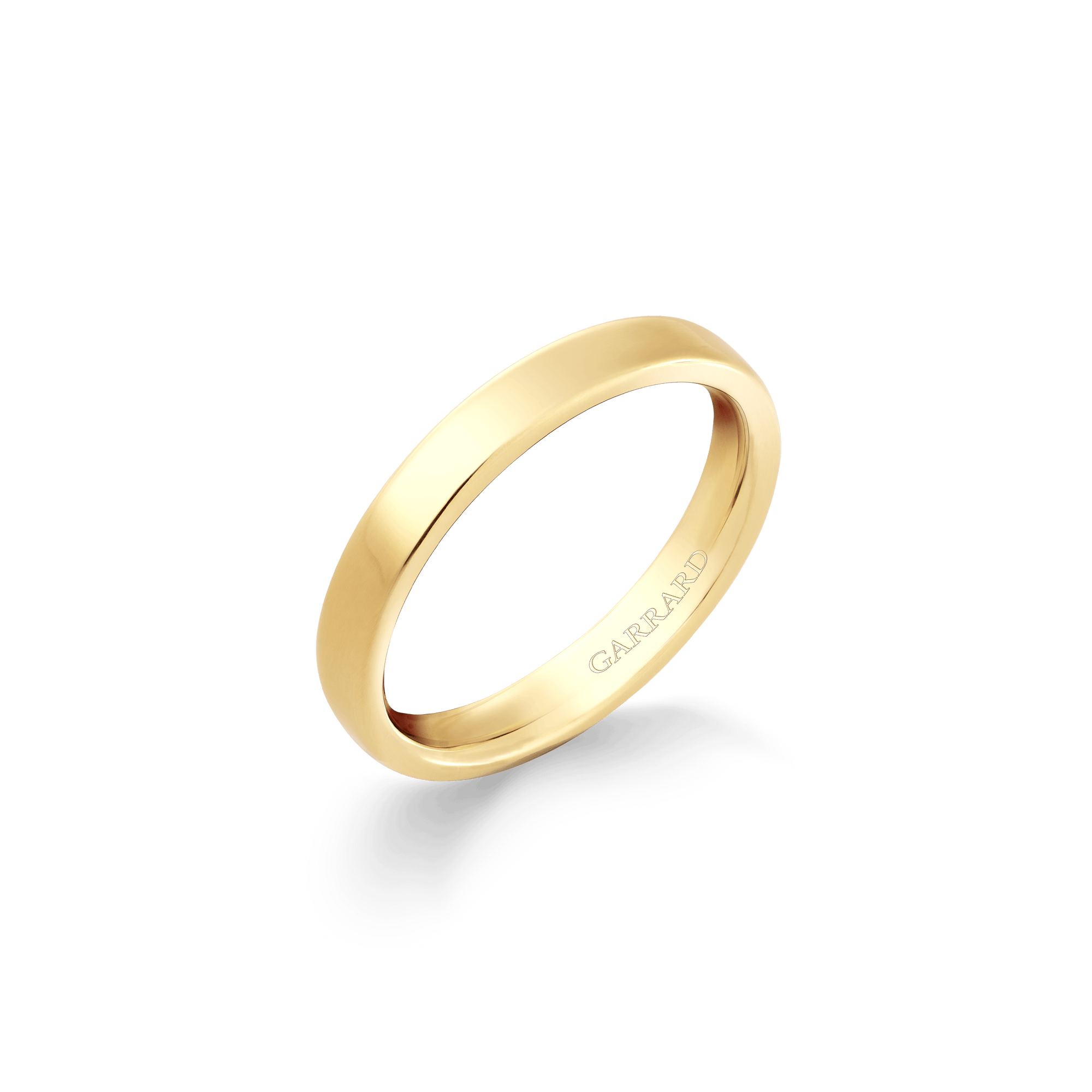 Garrard Flat Court Softened Edges Wedding Ring in 18ct Yellow Gold 3mm 2017968003