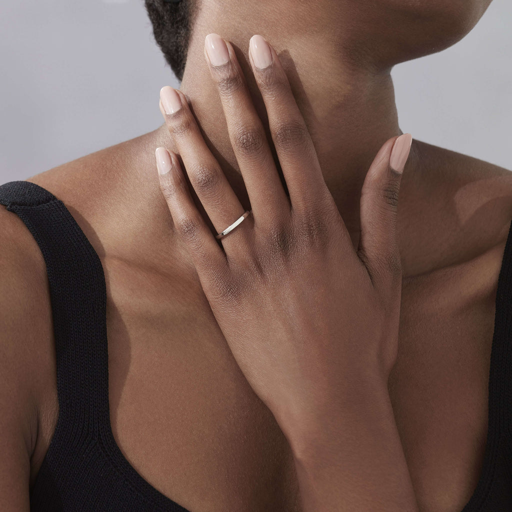 Garrard Flat Court Softened Edges Wedding Ring in Platinum 2mm 2017965