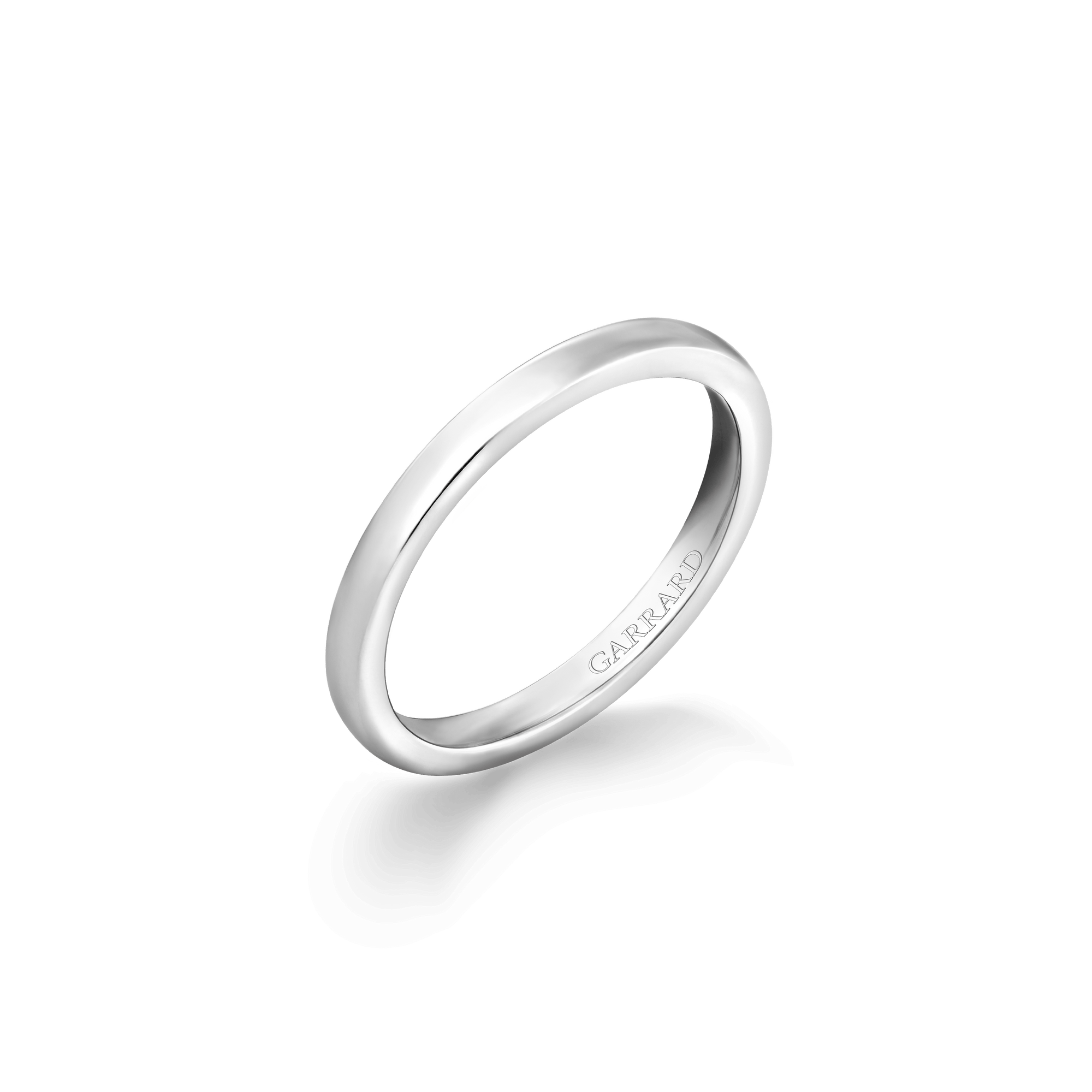 Garrard Flat Court Softened Edges Wedding Ring in Platinum 2mm 2017965011