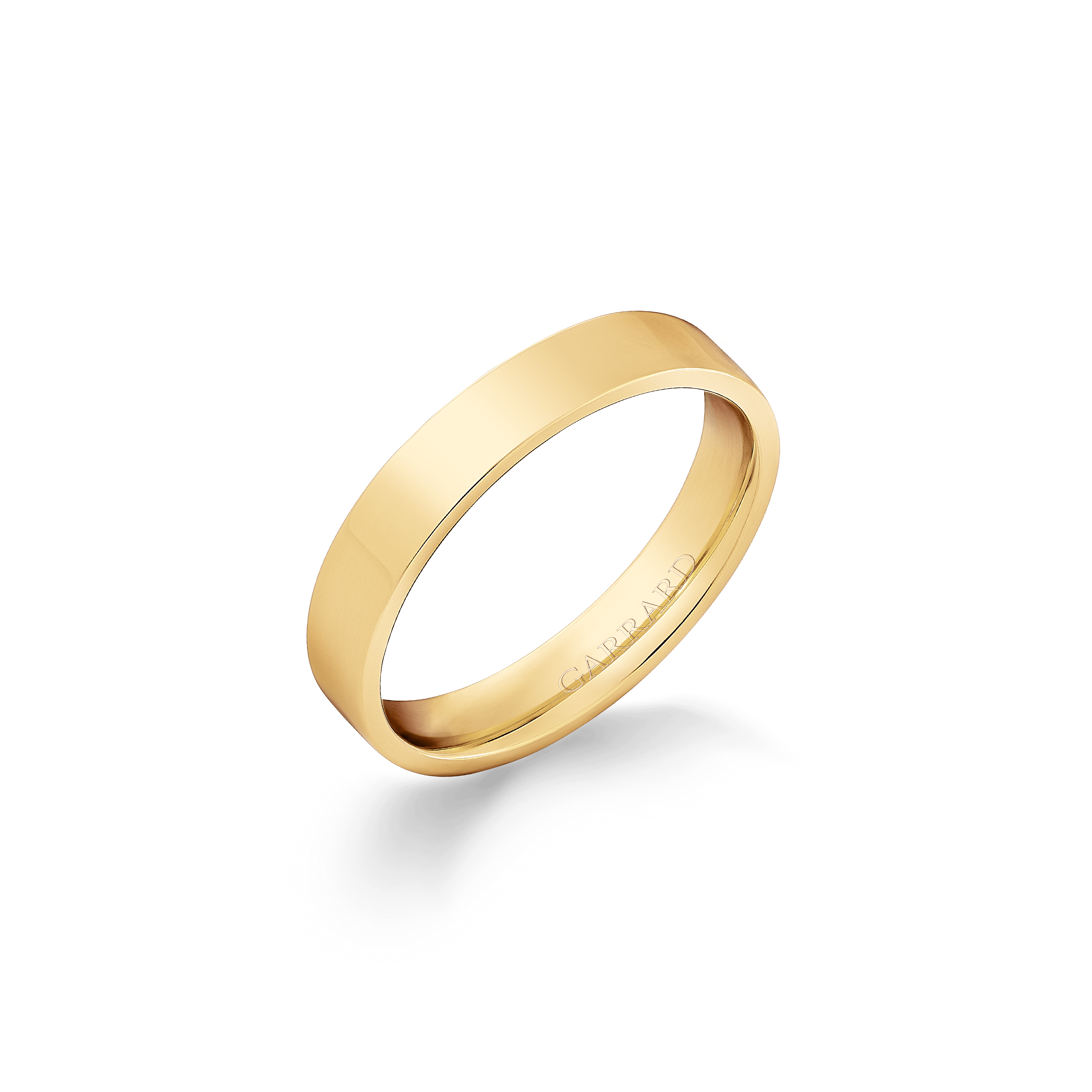Flat Court Wedding Ring in 18ct Yellow Gold | 4mm