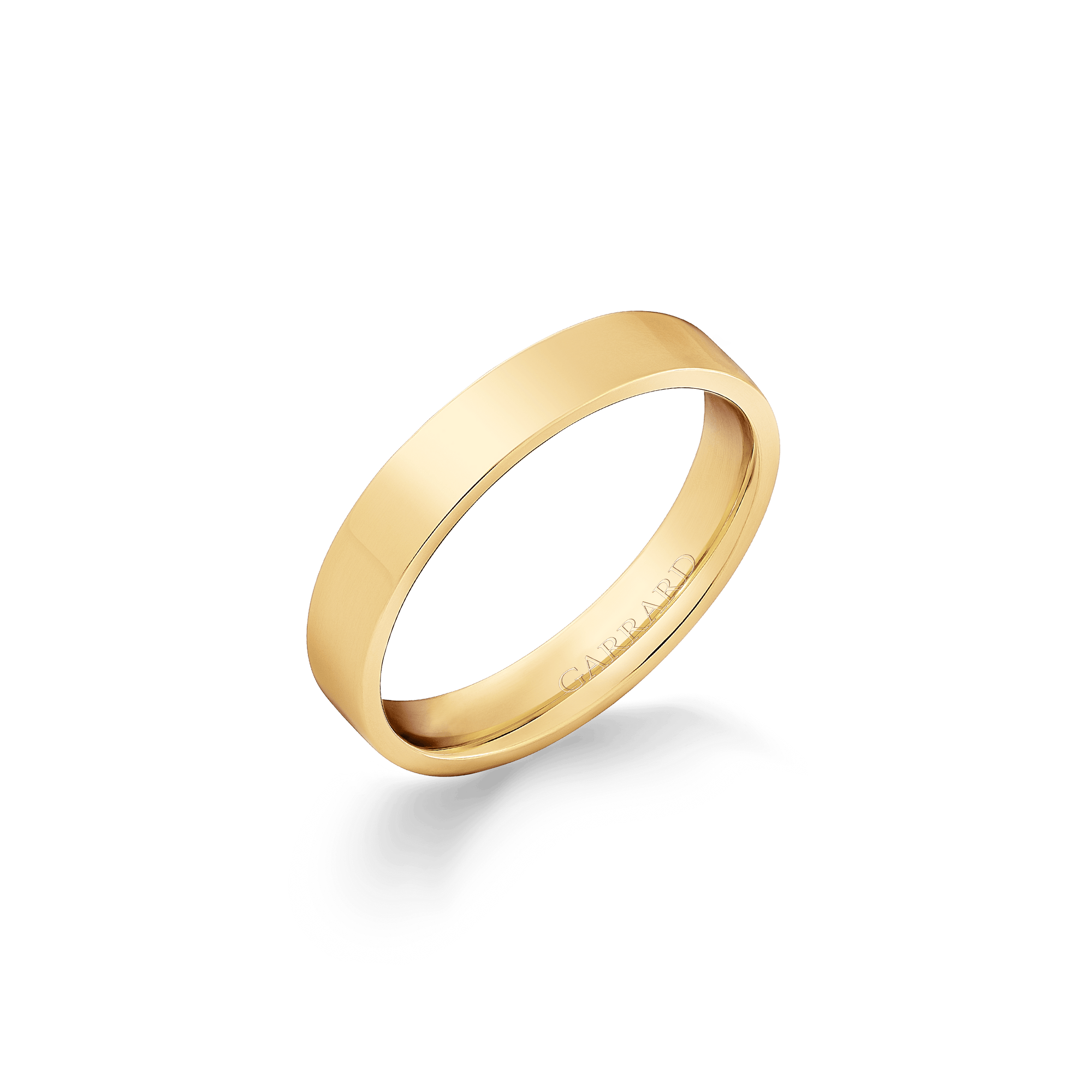 Garrard Flat Court Wedding Ring in 18ct Yellow Gold 4mm 2017978007