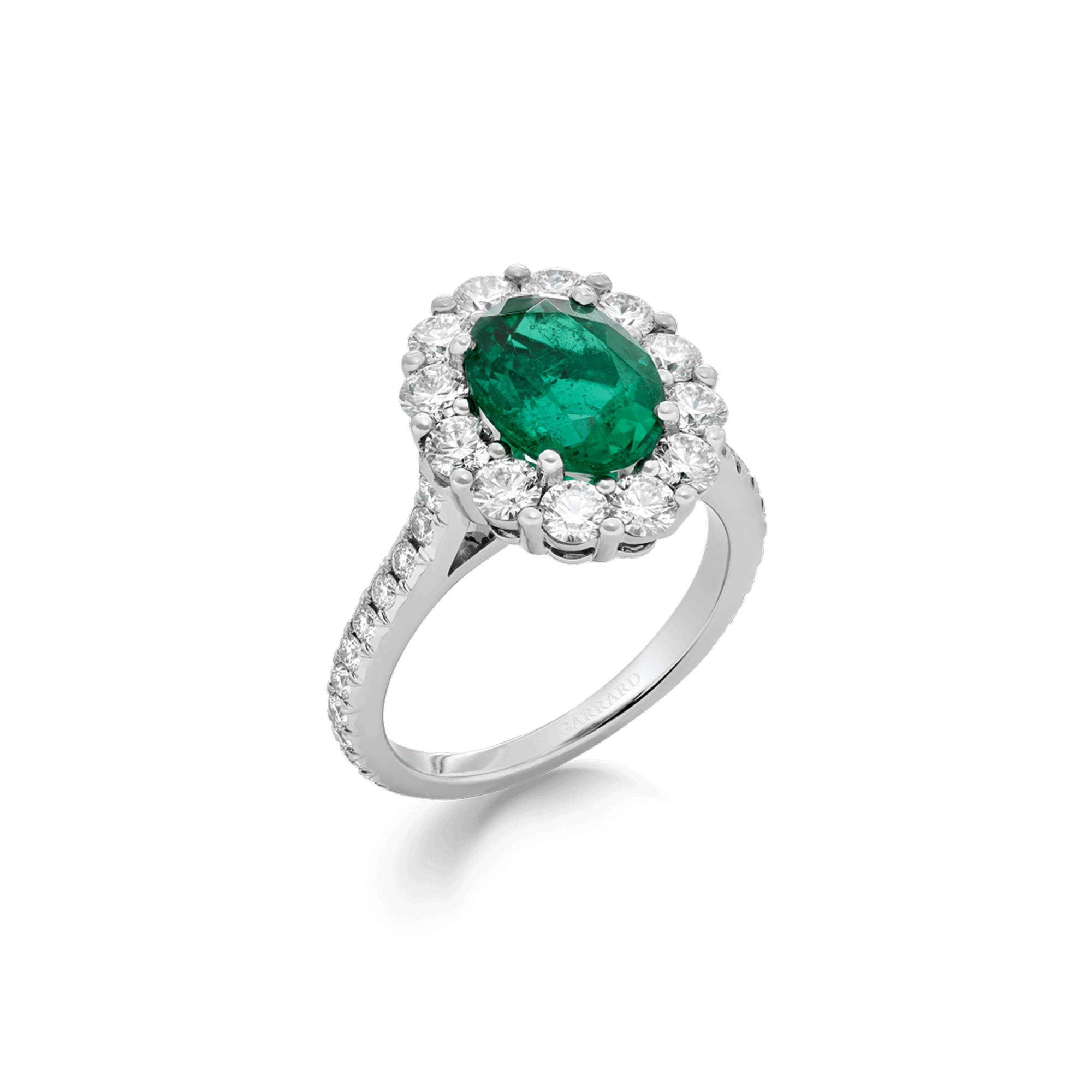 Jewelled Vault 2.31ct oval Colombian Emerald And Diamond 1735 Ring | I