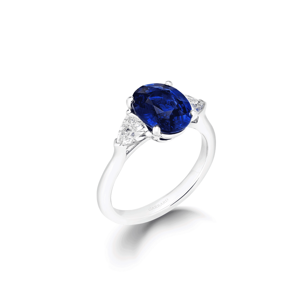 Garrard Jewelled Vault 2.87ct Oval Royal Blue Sapphire and Diamond Ring In Platinum 2018815