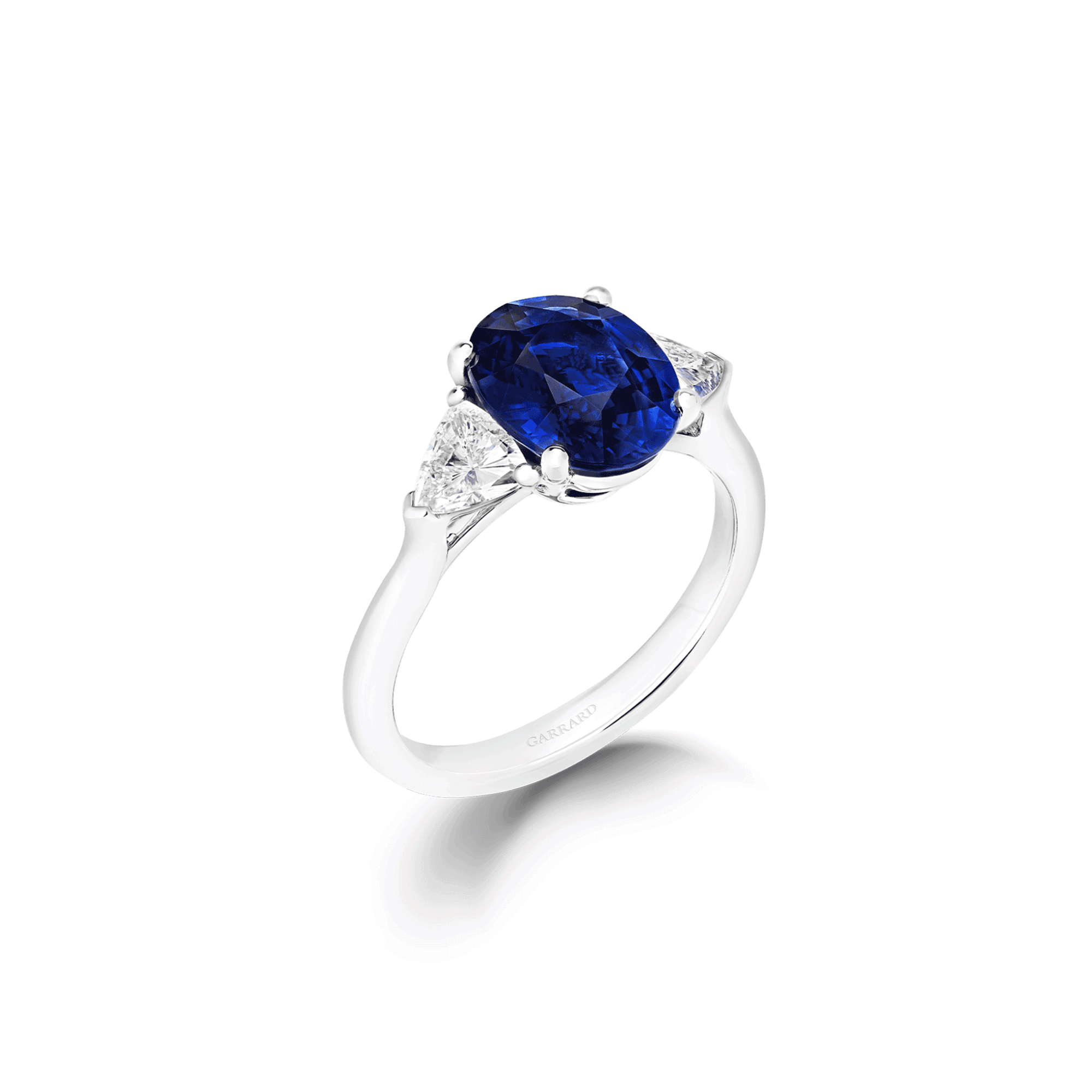 Garrard Jewelled Vault 2.87ct Oval Royal Blue Sapphire and Diamond Ring In Platinum 2018815