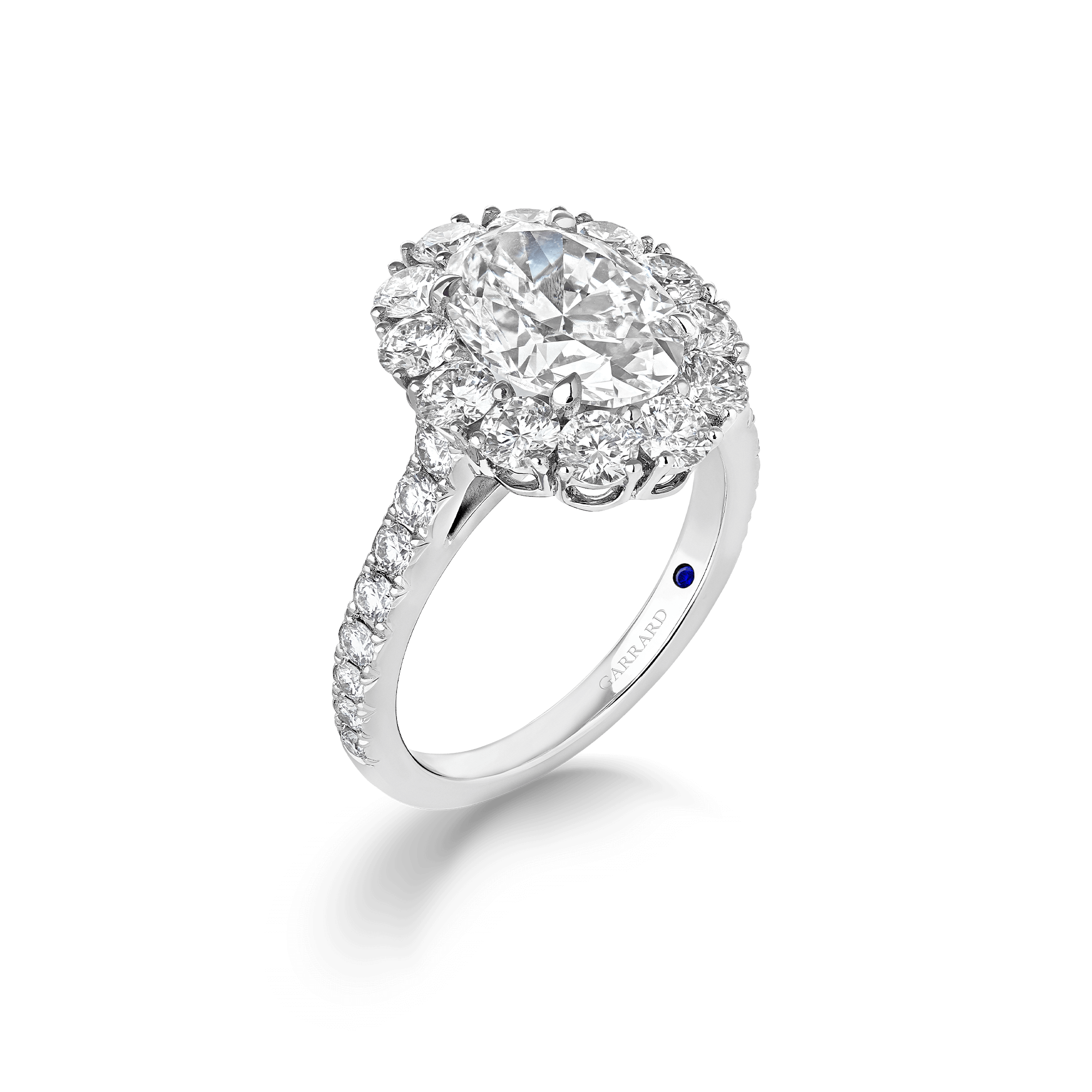 Jewelled Vault 3.01ct Oval Diamond 1735 Ring | In Platinum