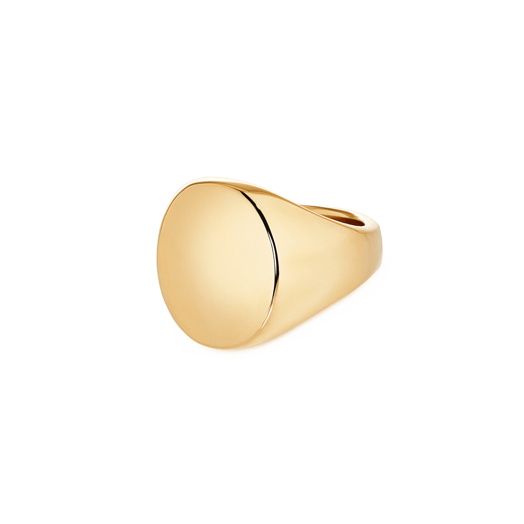 Garrard Large Oval Signet ring yellow gold