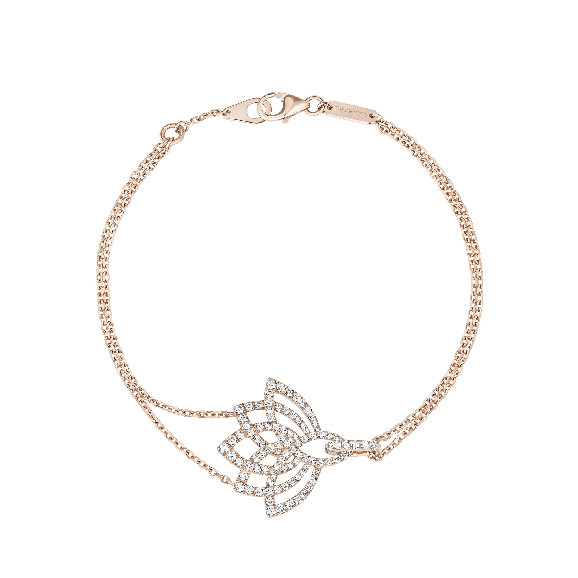 Garrard Lotus Jewellery Collection Lotus Blossom Diamond Bracelet in 18k Rose Gold, 2019307, Hero