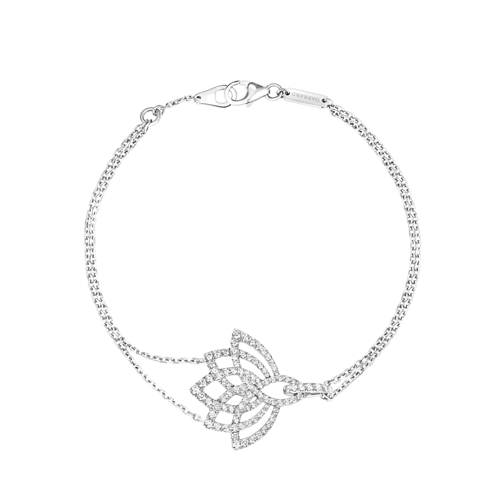 Garrard Lotus Jewellery Collection Lotus Blossom Diamond Bracelet in 18k White Gold, 2019305, Hero
