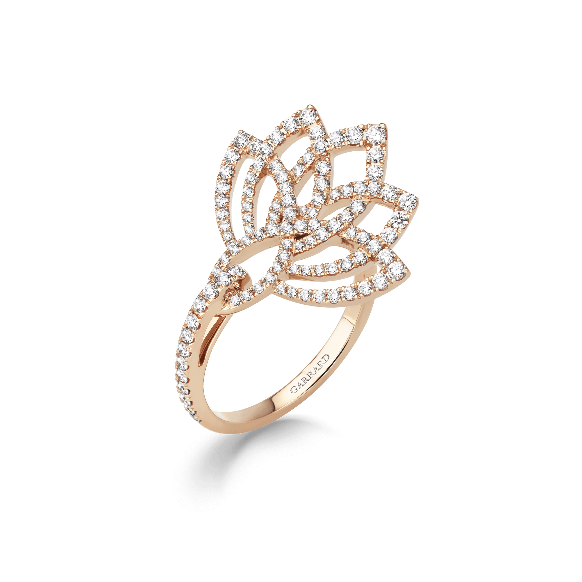 Garrard Lotus Jewellery Collection Lotus Blossom Diamond Ring in 18k Rose Gold, 2019304, Hero