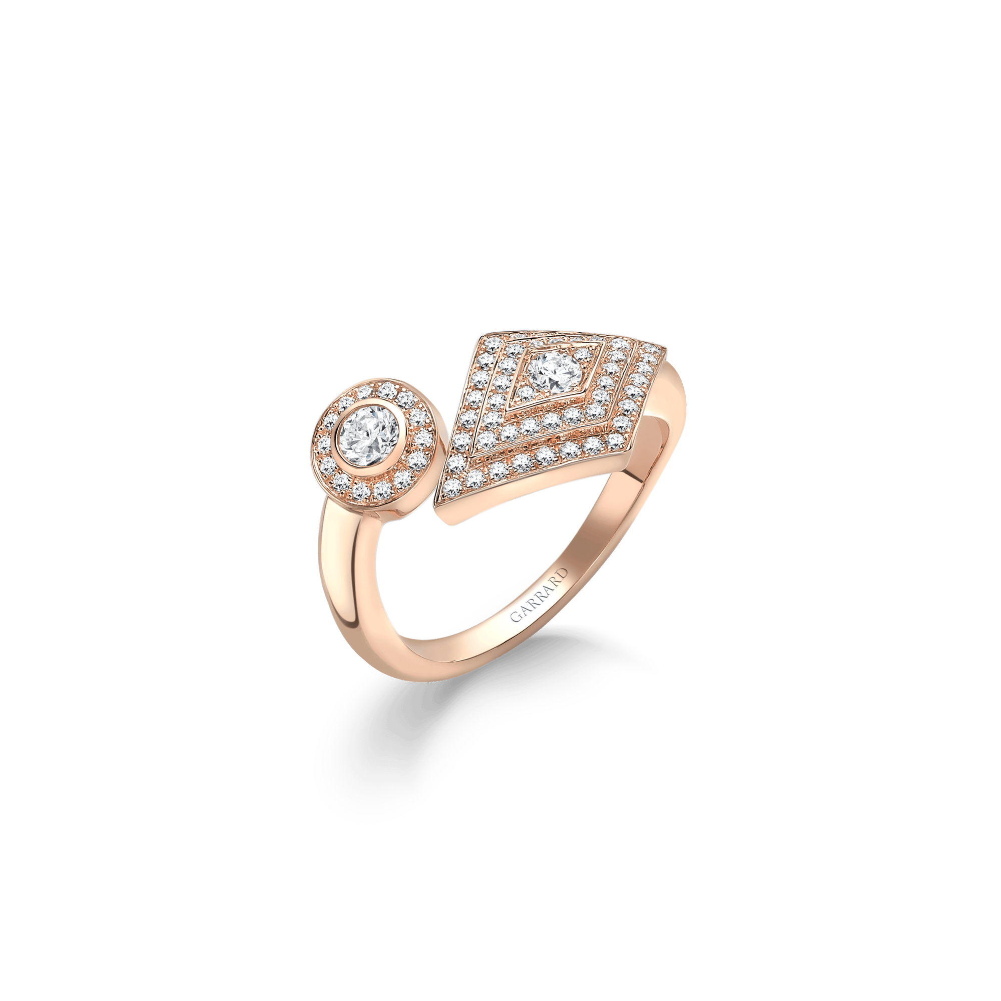 Garrard Mini Icons collection Albermarle Ring in 18ct Rose Gold with Diamonds 2014395 Hero View