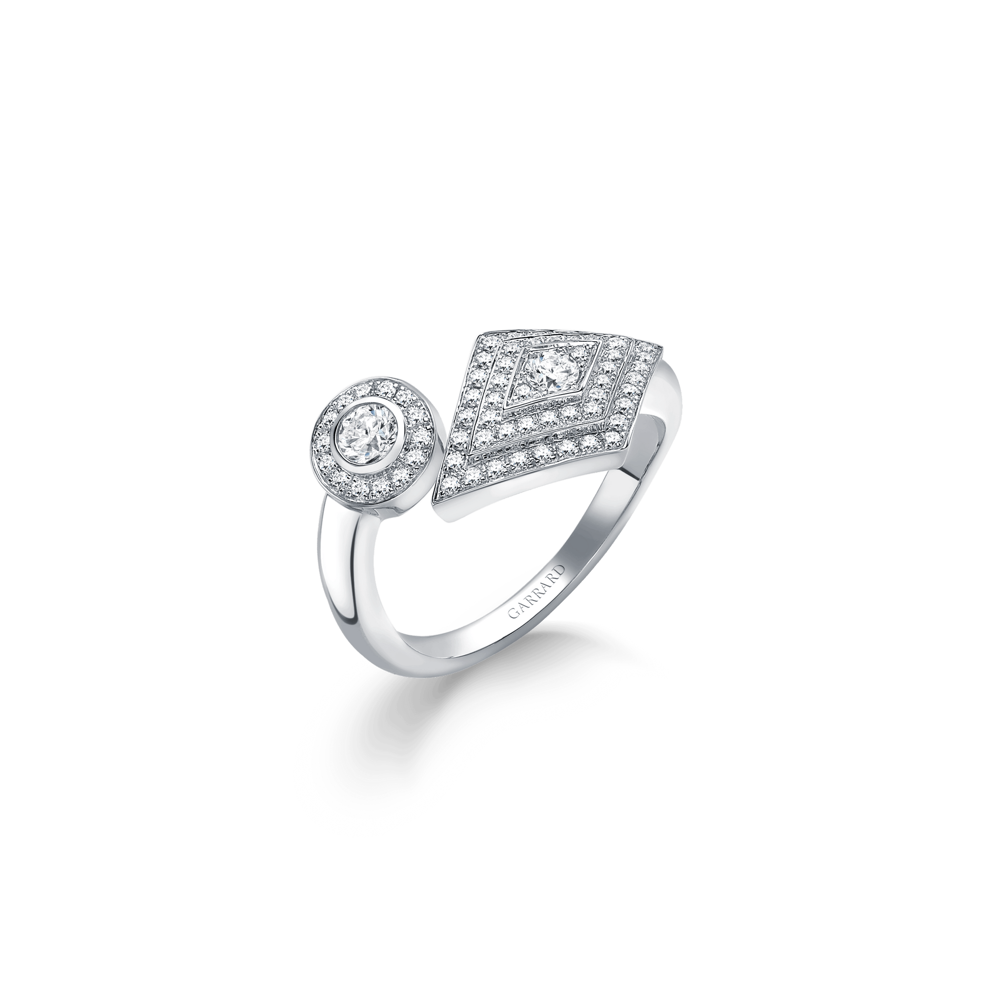 Garrard Mini Icons collection Albermarle Ring in 18ct White gold with Diamonds 2014368 Hero View