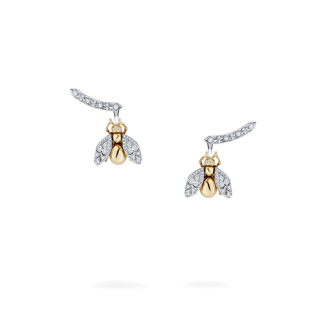 Garrard Mini Icons collection Muse Earrings in 18ct White Gold with Diamonds 2017548 Hero View