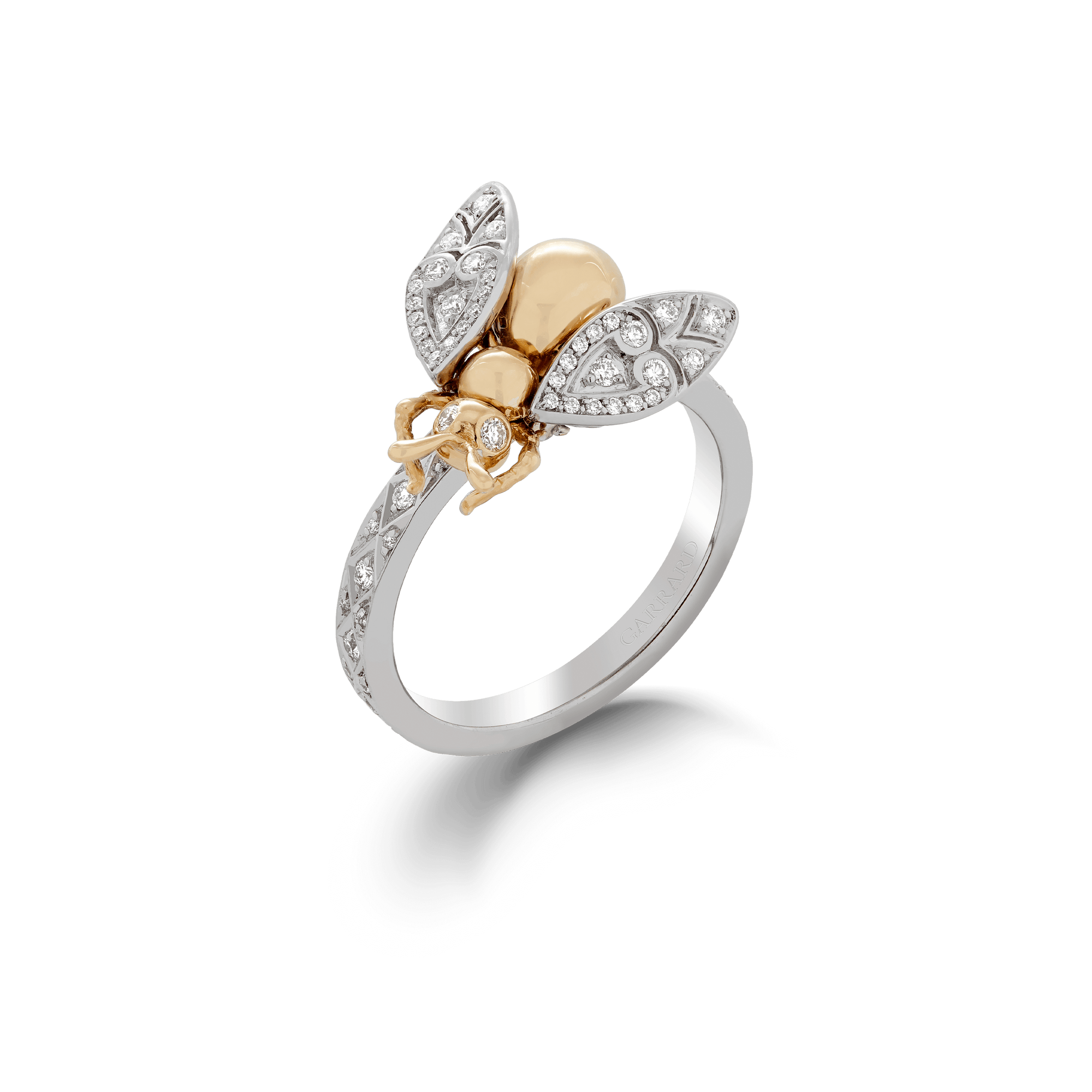 Garrard Mini Icons collection Muse Ring in 18ct White Gold with Diamonds 2017550 Hero View