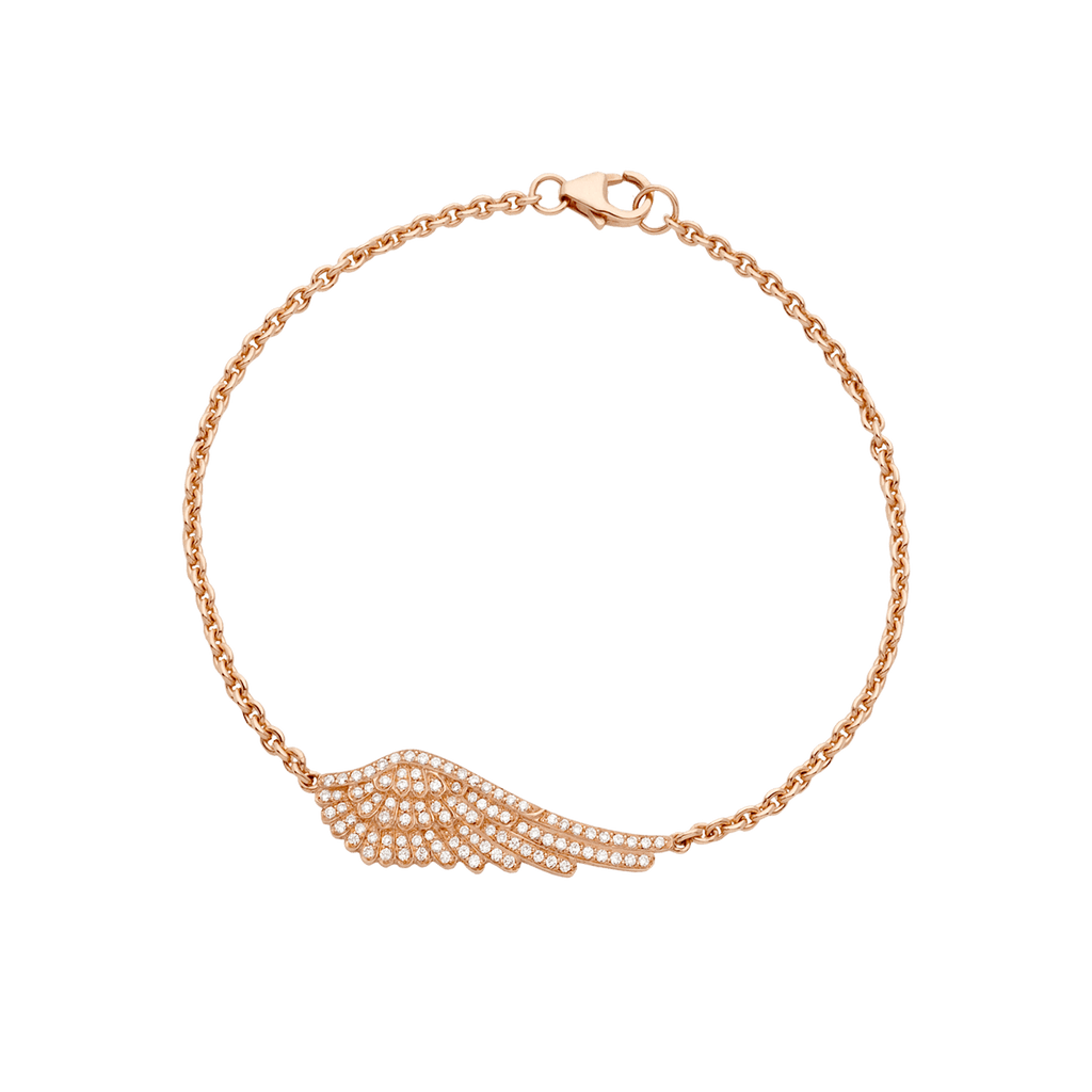 Garrard Mini Icons collection Wings Classic Bracelet in 18ct Rose Gold with Diamonds 2010981 Hero View
