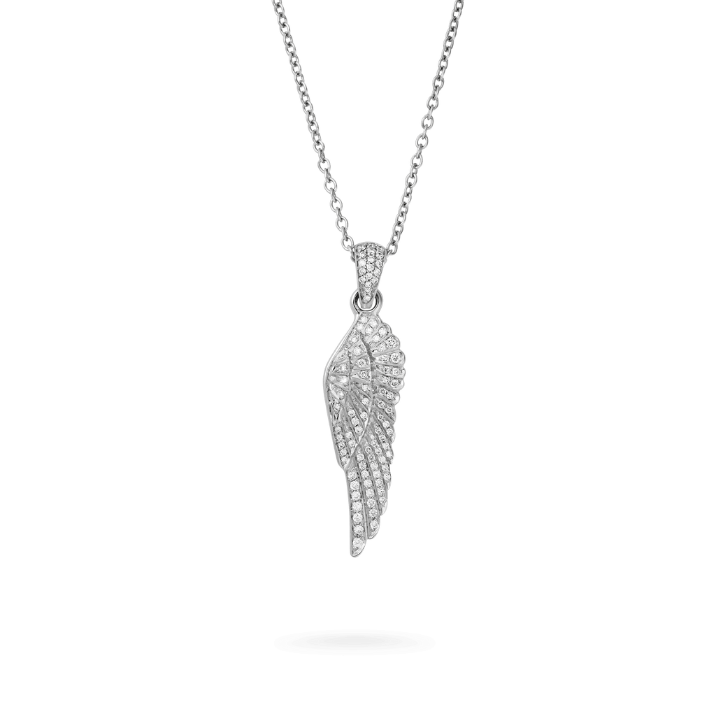 Garrard Mini Icons collection Wings Necklace in 18ct White gold with Diamonds 2008168 Hero View 1