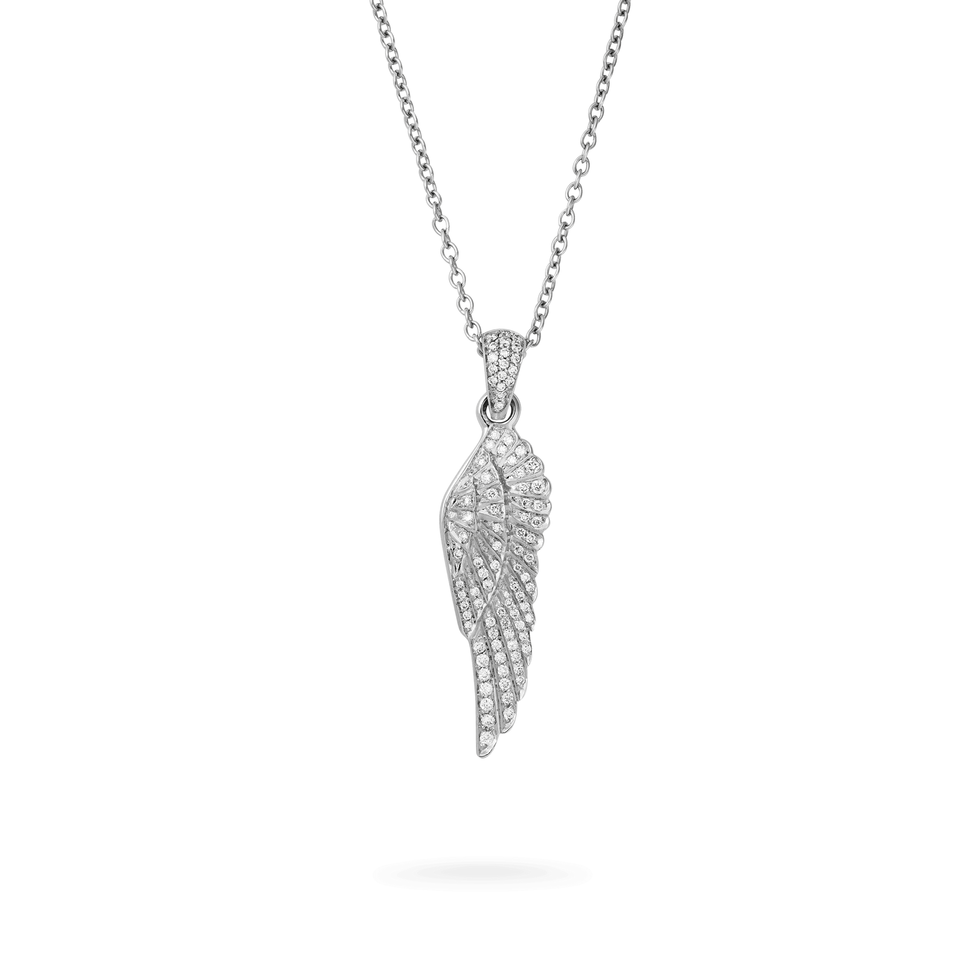Garrard Mini Icons collection Wings Necklace in 18ct White gold with Diamonds 2008168 Hero View 1