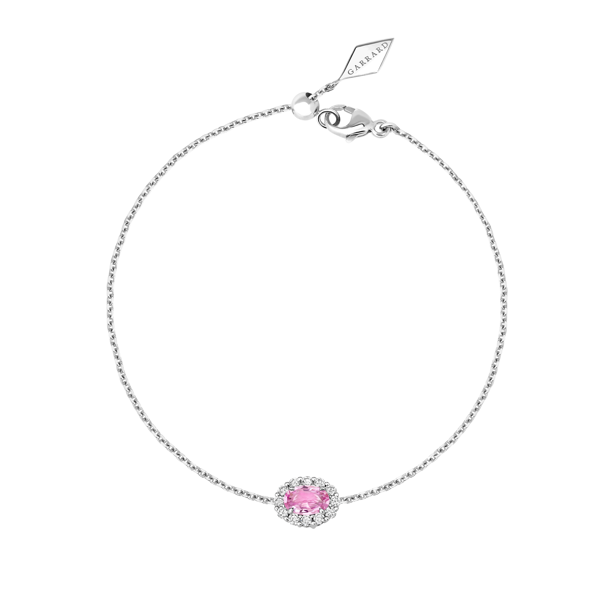 1735 Mini Icons Pink Sapphire Bracelet | In Platinum with Diamonds