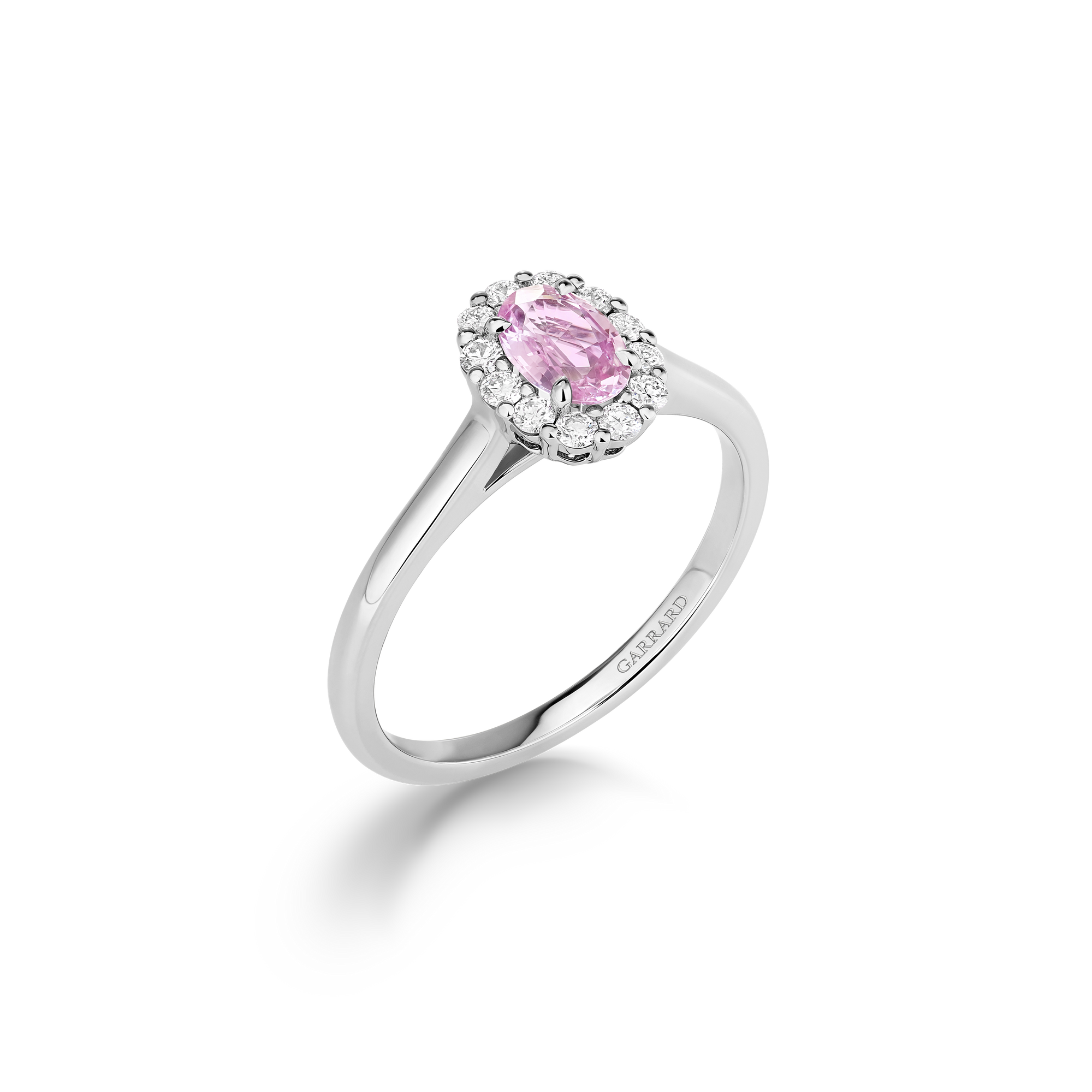 1735 Mini Icons Pink Sapphire Ring | In Platinum with Diamonds