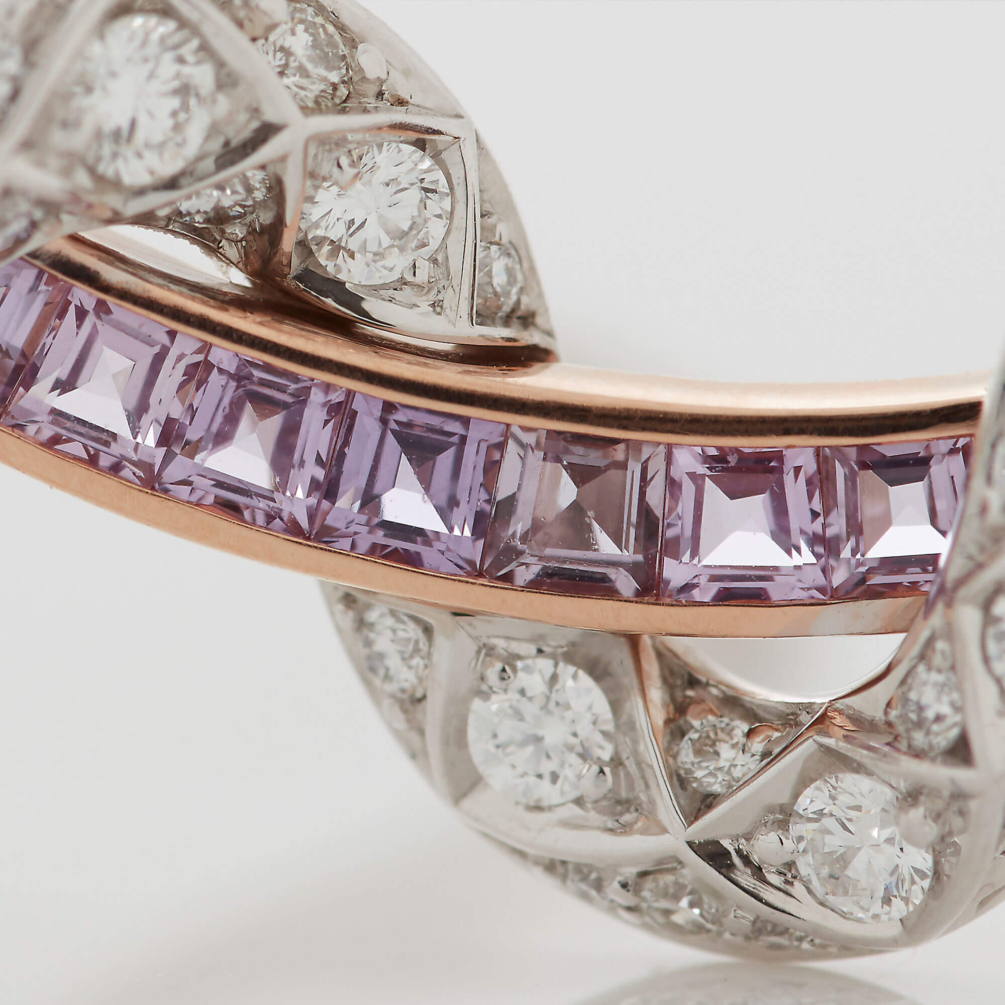 Garrard Muse Serpent Purple Sapphire and Diamond Ear Climbers 2016019 Closeup 2