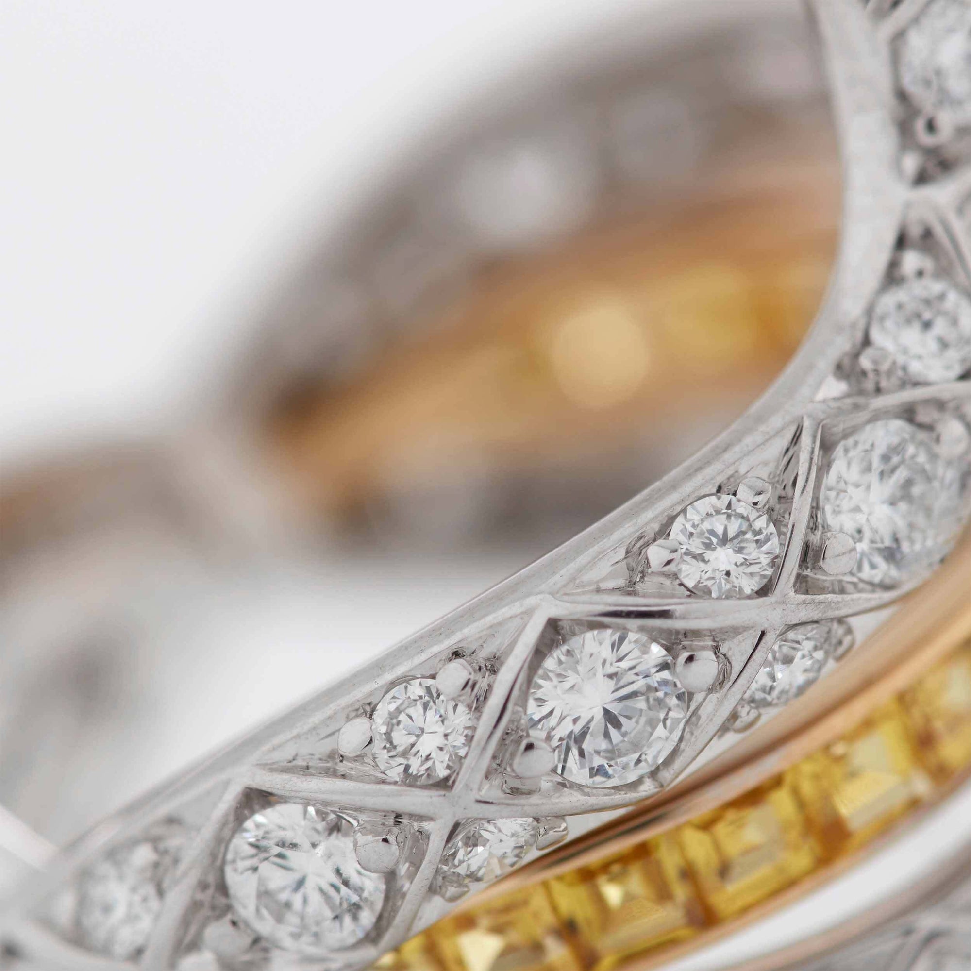 Garrard Muse Serpent Yellow Sapphire and Diamond Ring In 18ct White and Yellow Gold with Blue Sapphires 2016015 closeup2.jpg