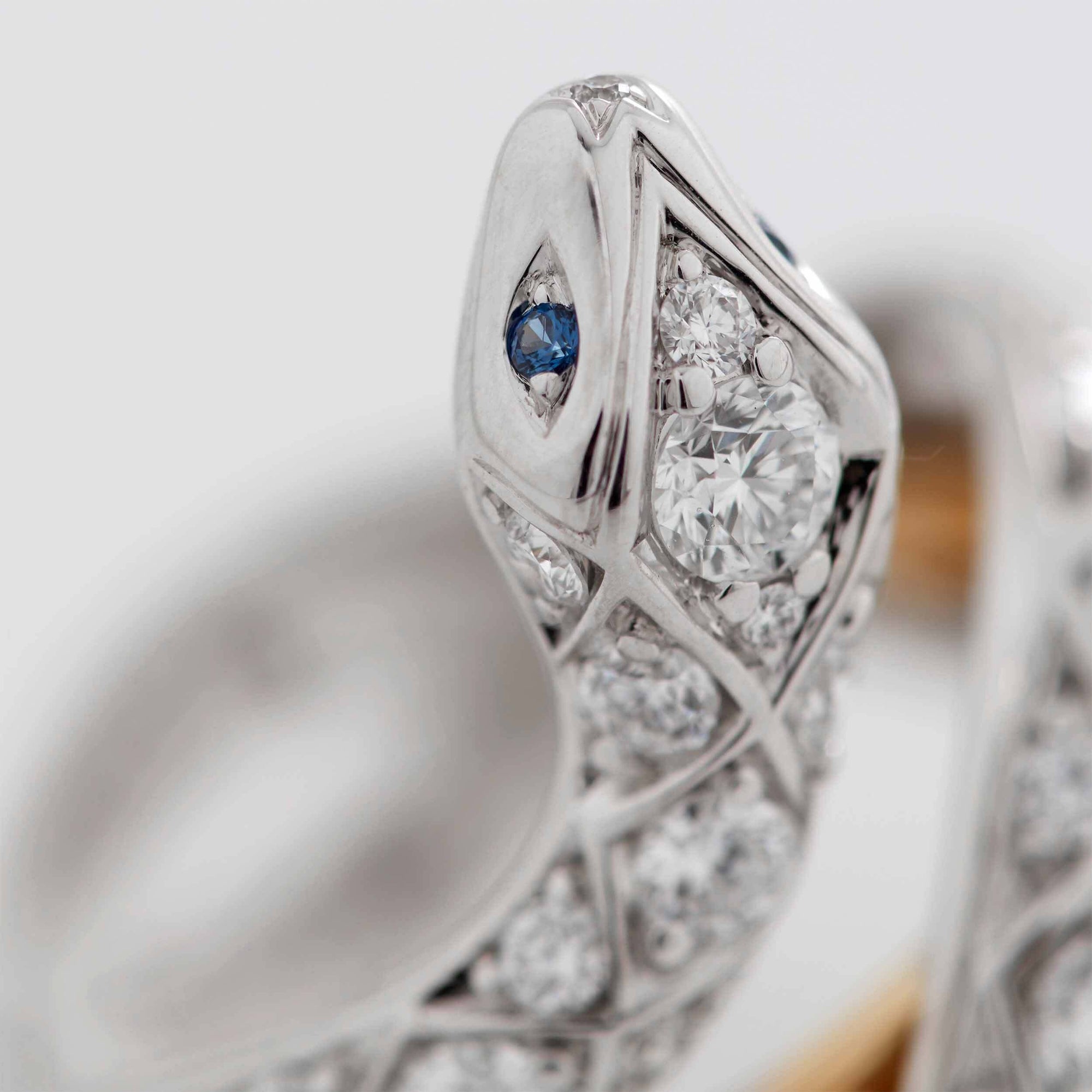 Garrard Muse Serpent Yellow Sapphire and Diamond Ring In 18ct White and Yellow Gold with Blue Sapphires 2016015 closeup3.jpg