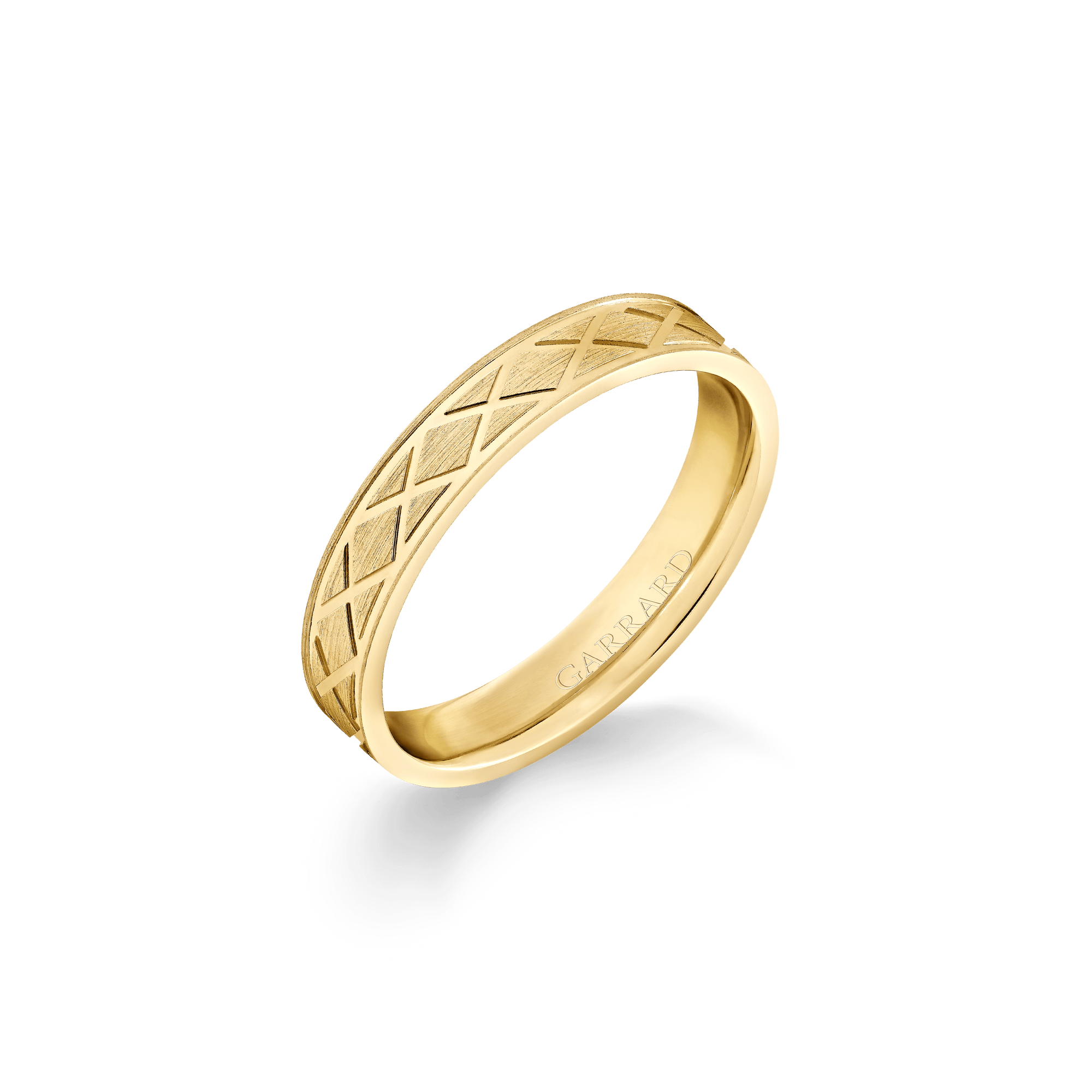 Garrard Signature Flat Court Wedding Ring in 18ct Yellow Gold 4mm 2018008008