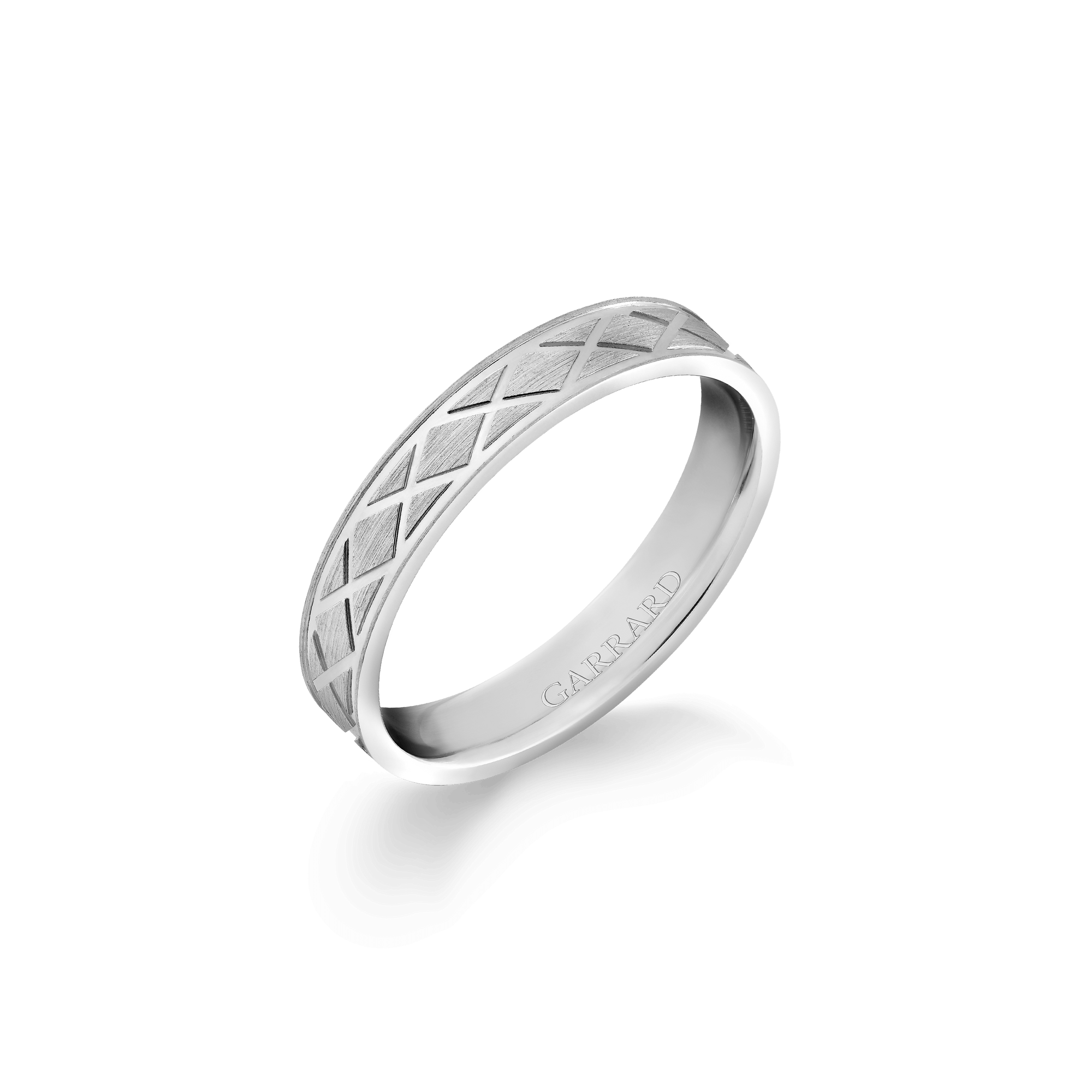 Garrard Signature Flat Court Wedding Ring in Platinum 4mm 2018007008