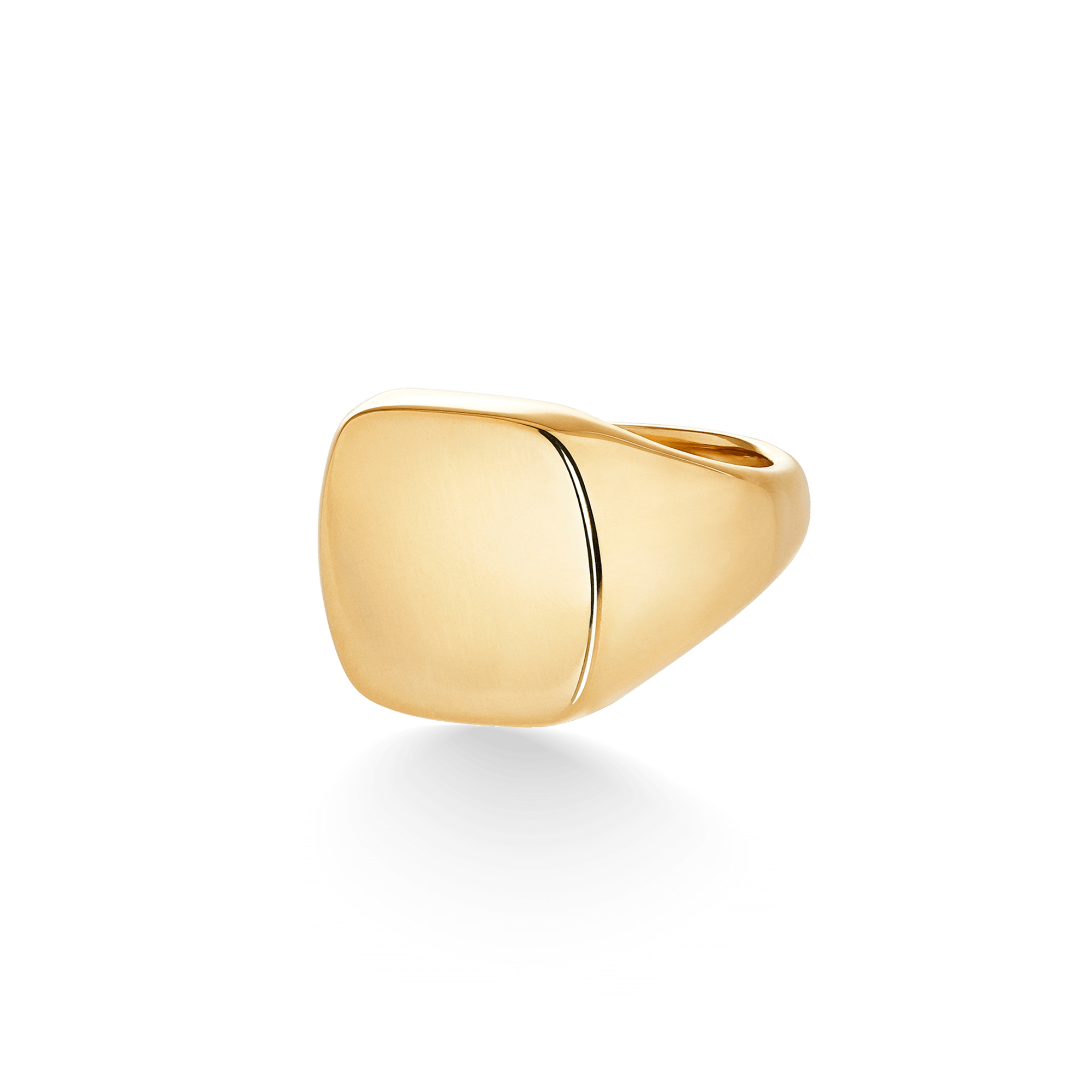 Garrard Signet Ring Medium Squared Yellow Gold