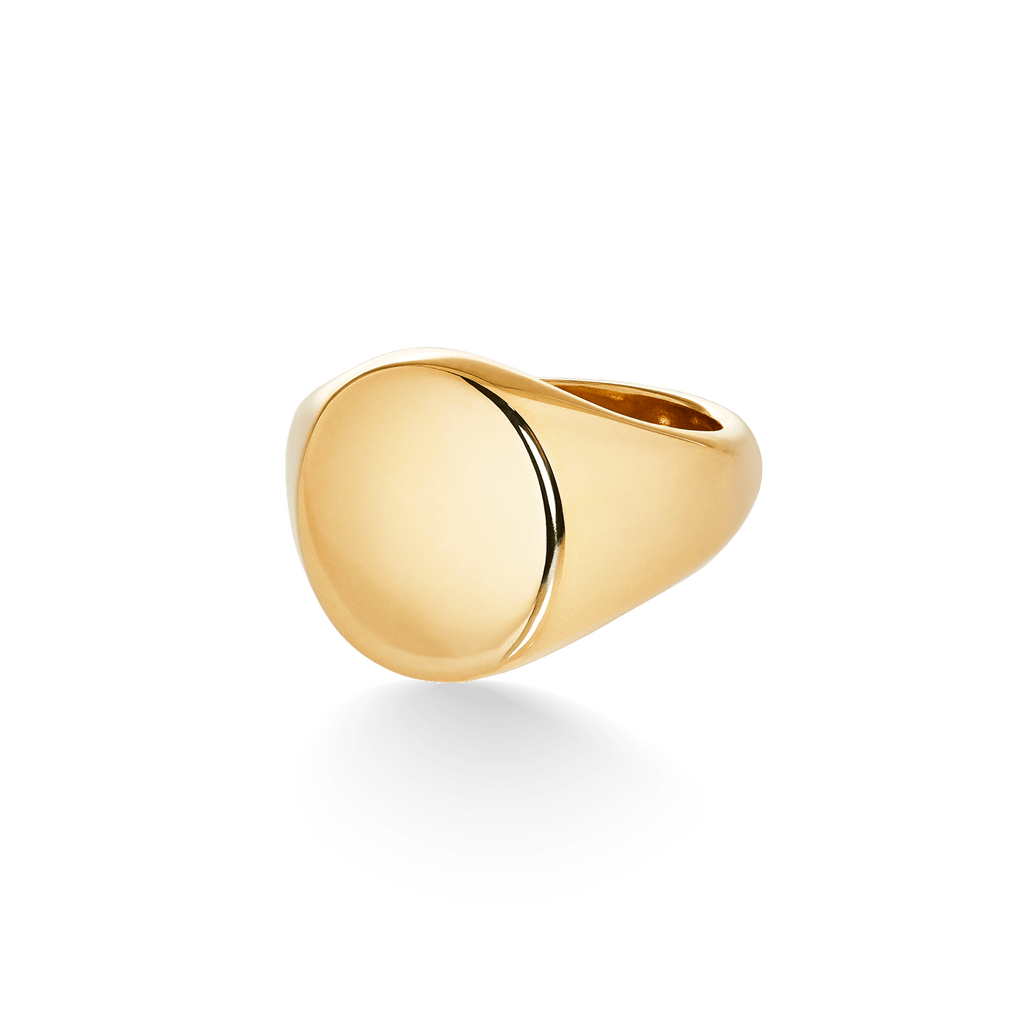 Garrard Signet Ring Small Round Yellow Gold