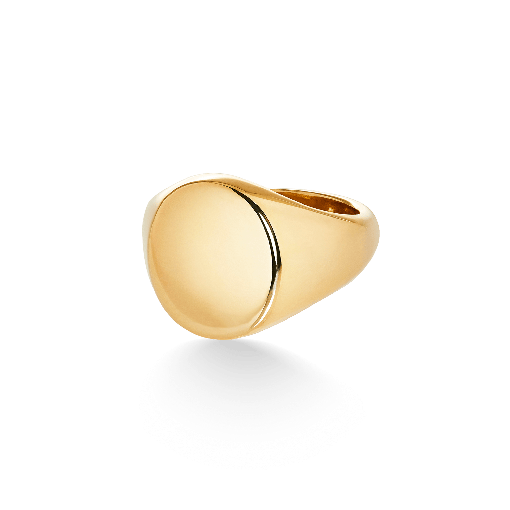 Garrard Signet Ring Small Round Yellow Gold