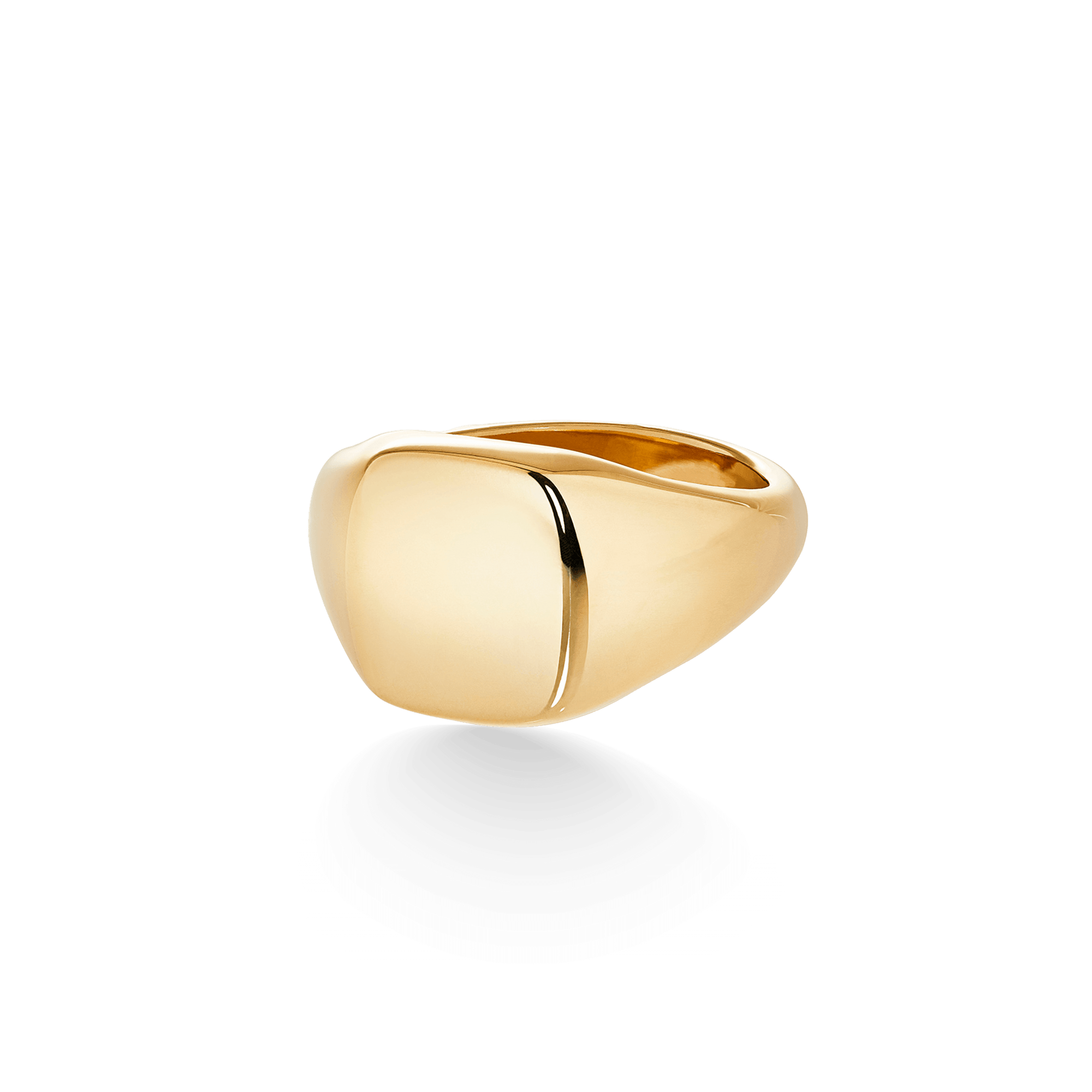 Garrard Signet Ring Small Squared Yellow Gold