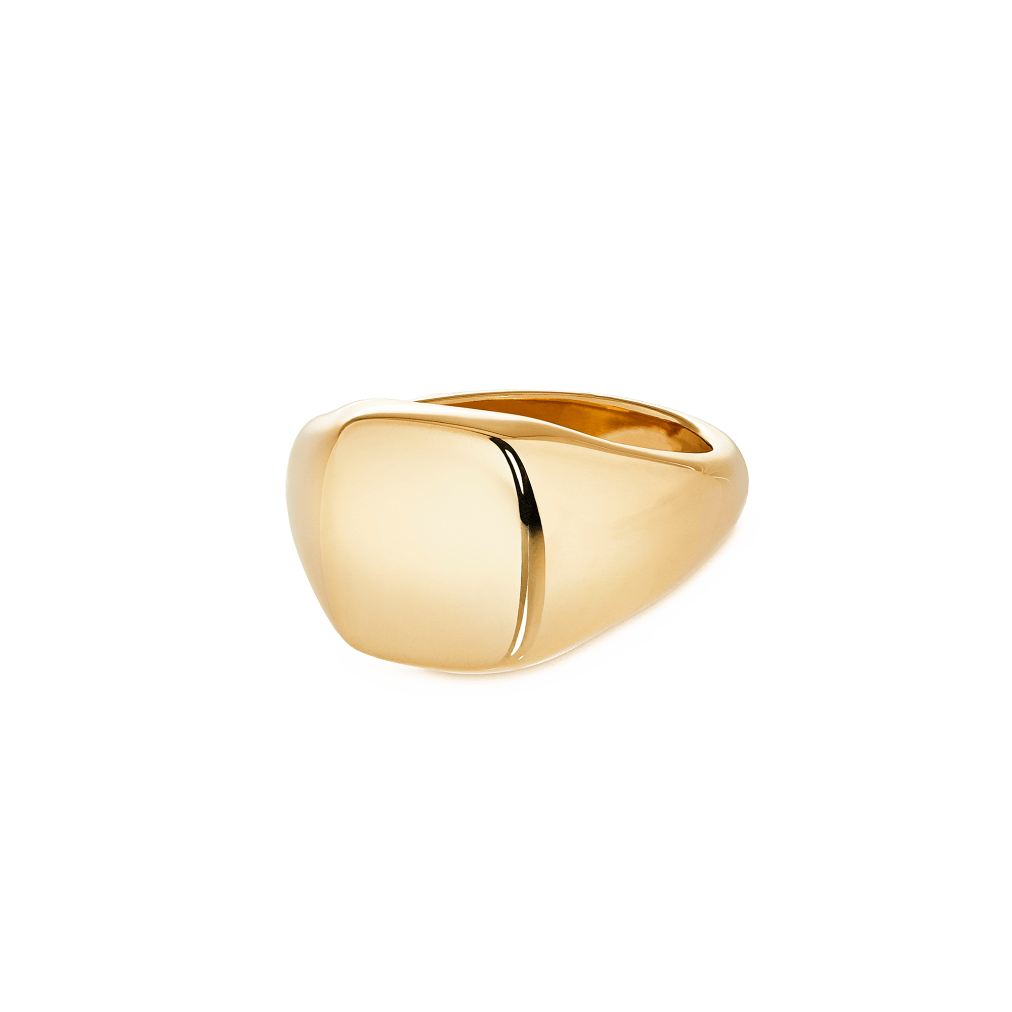 Garrard Small Squared Signet Ring yellow gold