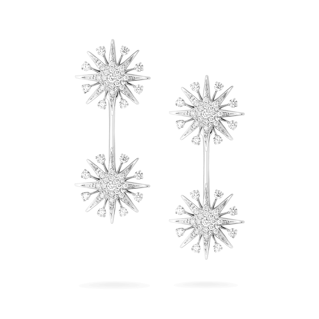 Garrard Starlight Jewellery Collection Diamond Drop Jacket Earrings In 18ct White Gold 2019154