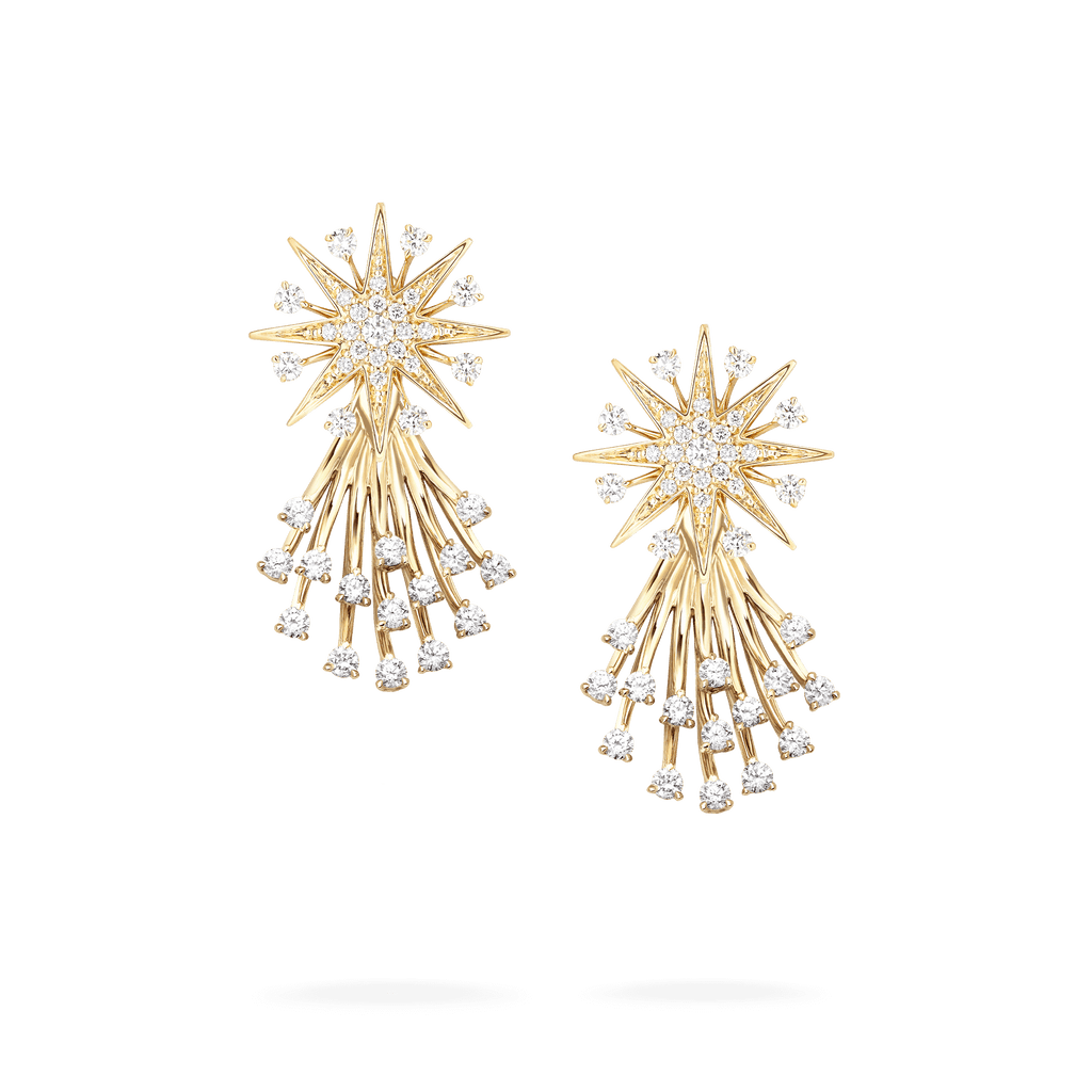Garrard Starlight Jewellery Collection Diamond Shooting Star Jacket Earrings In 18ct Yellow Gold 2019157