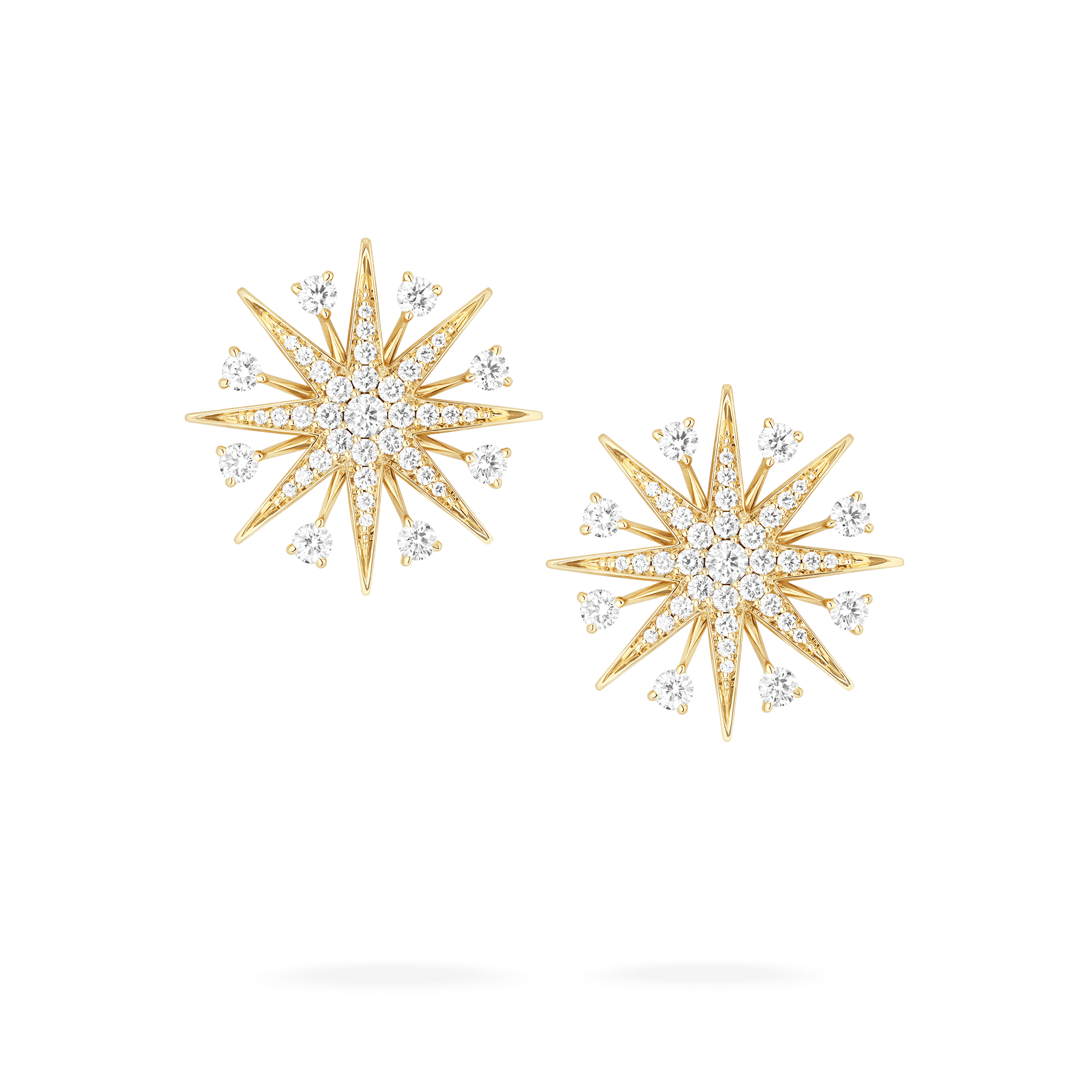 Starlight Diamond Stud Earrings | In 18ct Yellow Gold