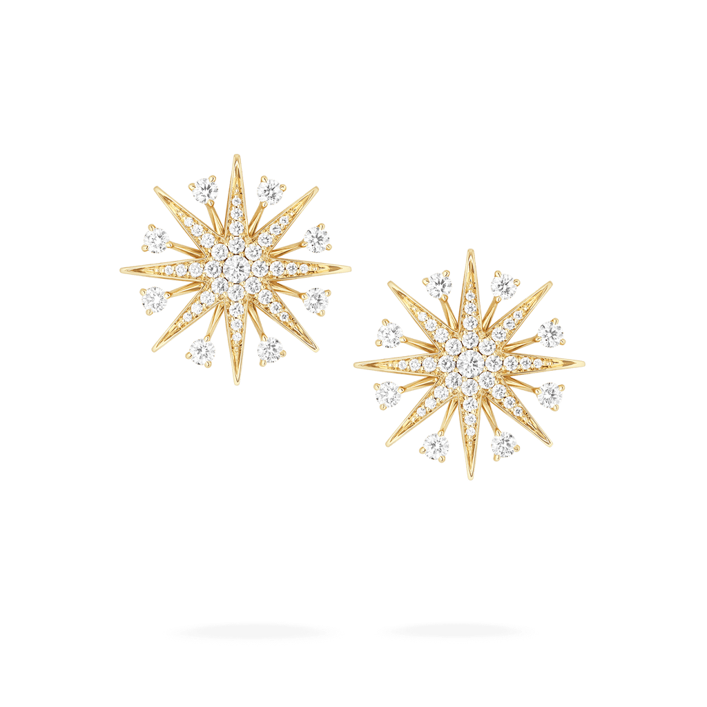 Garrard Starlight Jewellery Collection Diamond Stud Earrings In 18ct Yellow Gold 2019147
