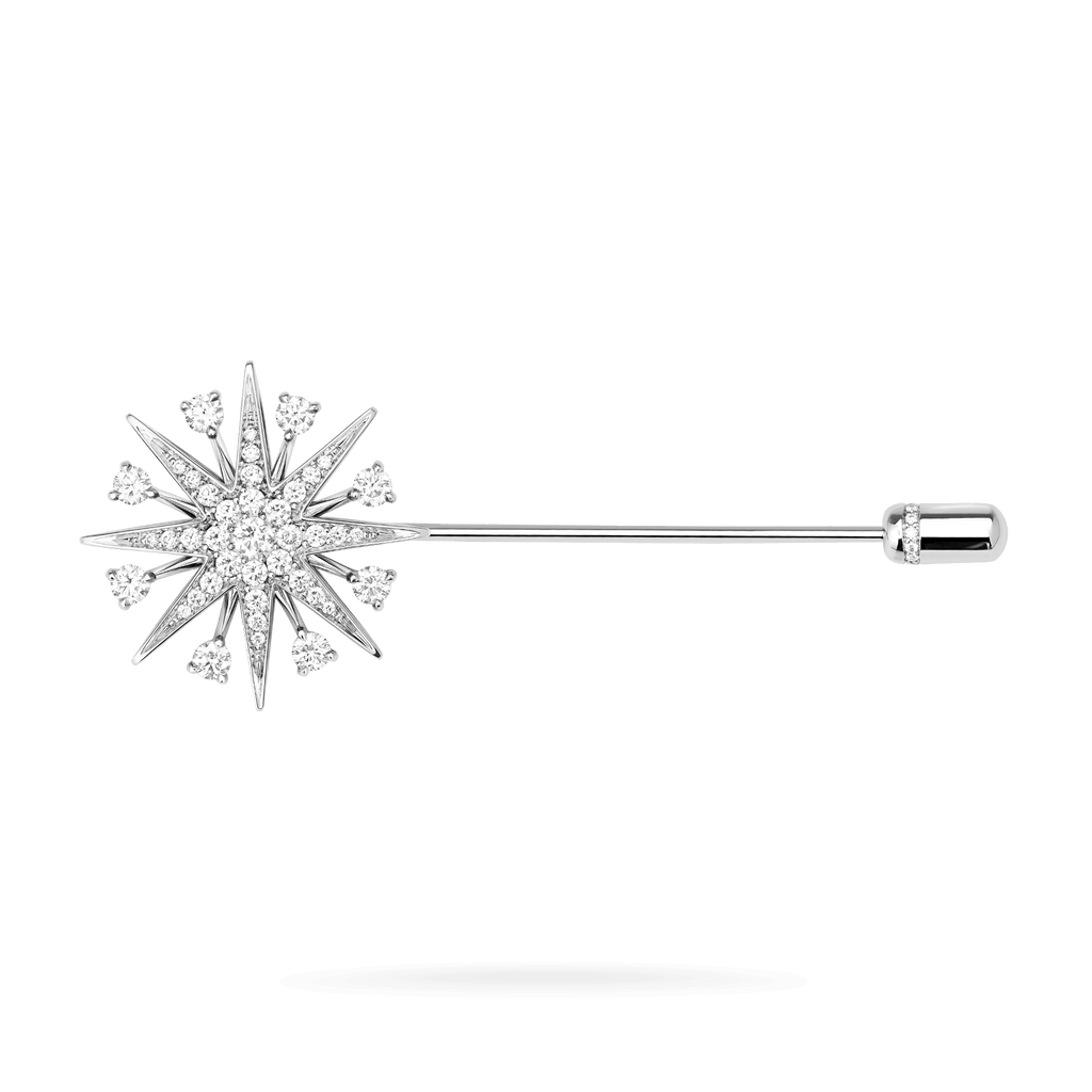 Garrard Starlight Jewellery Collection Starlight Diamond Lapel Pin In 18ct White Gold 2019150