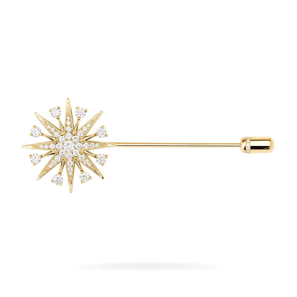 Garrard Starlight Jewellery Collection Starlight Diamond Lapel Pin In 18ct Yellow Gold 2019151