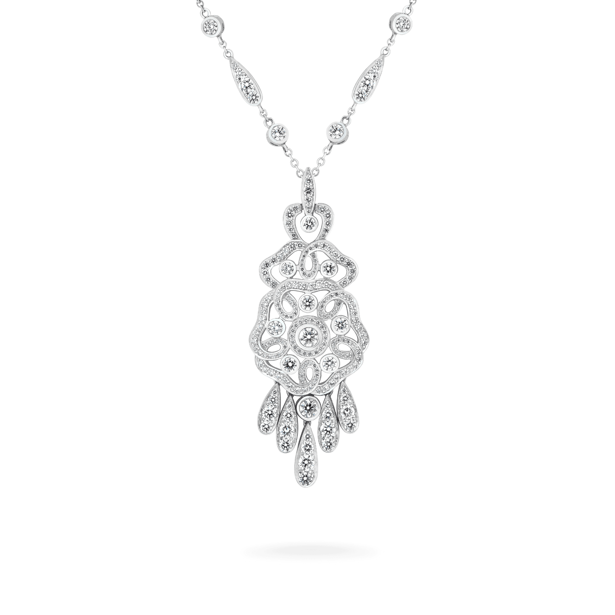 Garrard Tudor Rose Diamond Necklace​ In 18ct White Gold 2012886 Hero