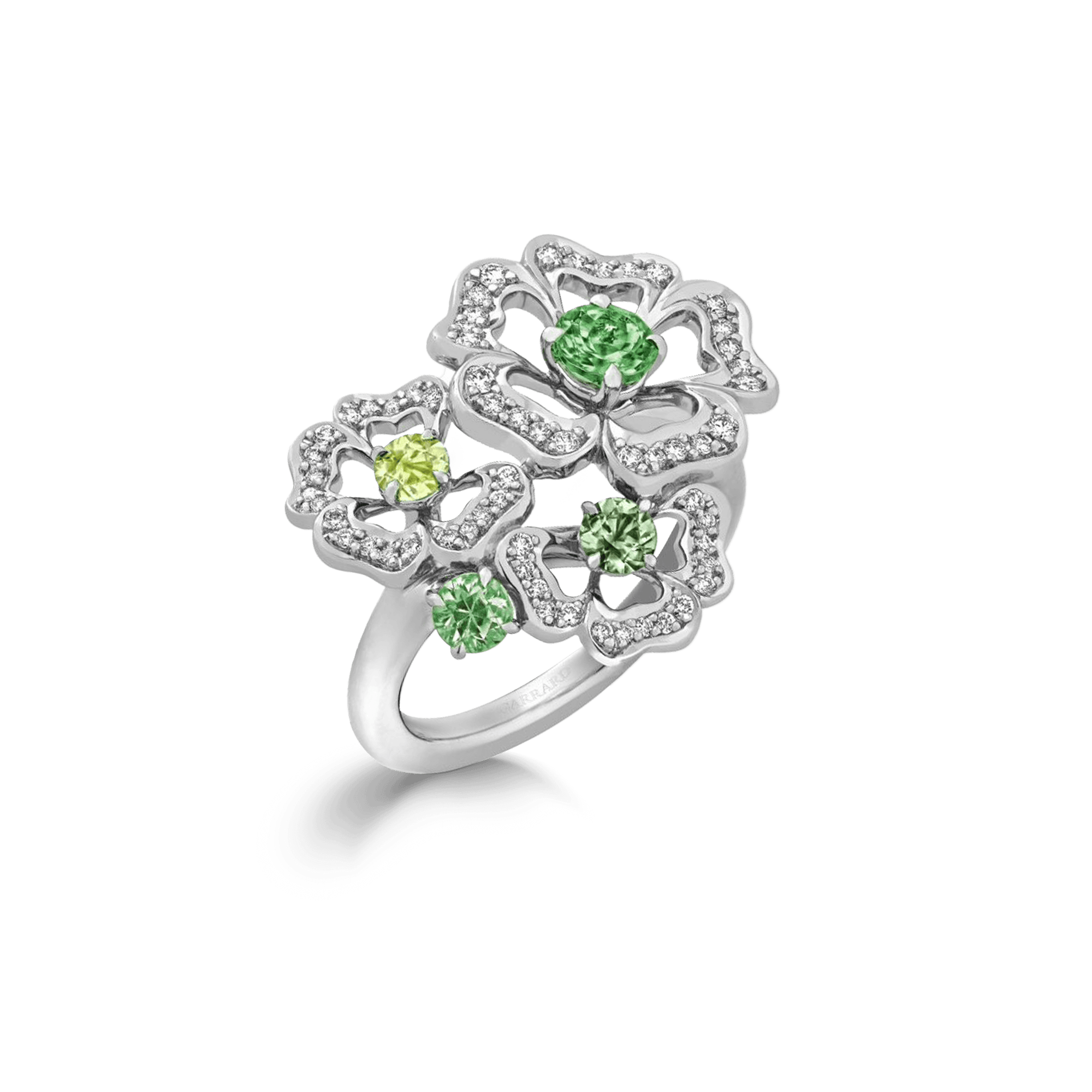 Garrard Tudor Rose Petal Collection Diamond green ring Mothers day jewellery gifts 2017467