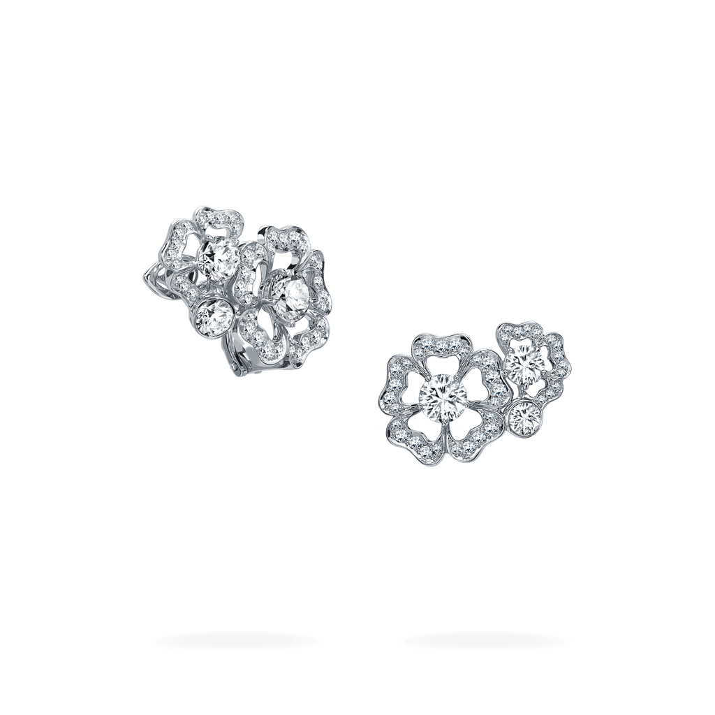 Garrard Tudor Rose Petal Diamond Ear Climbers 2014563