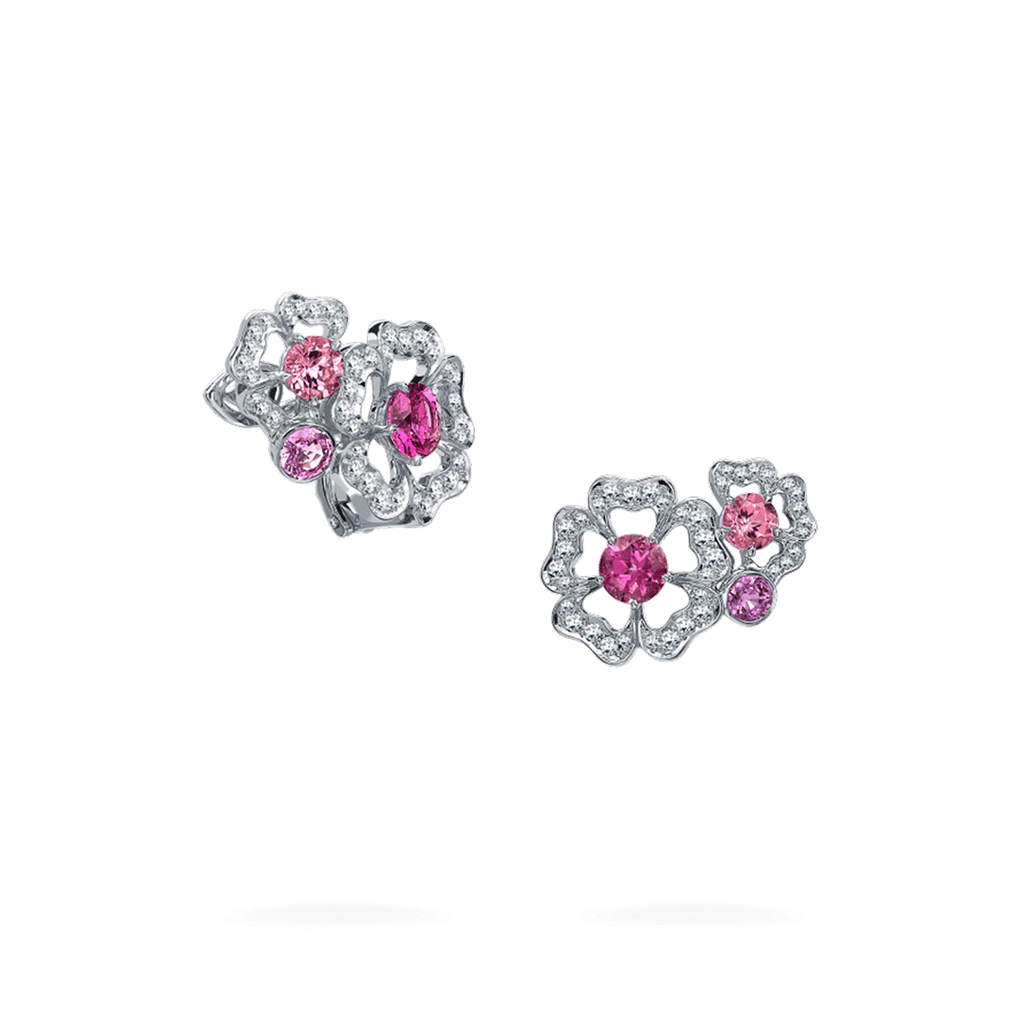 Garrard Tudor Rose Petal Pink Sapphire Ear Climbers 2014345
