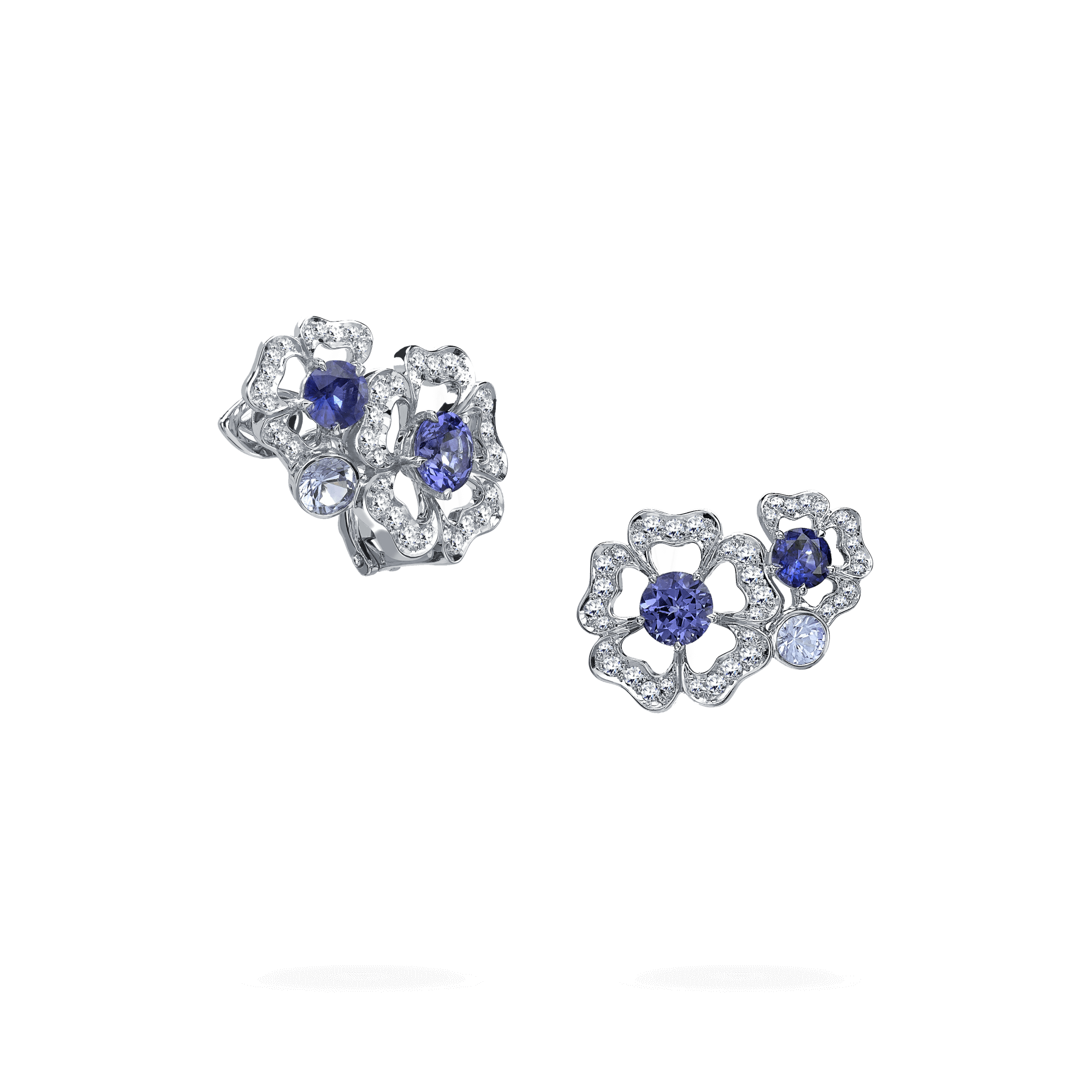 Garrard Tudor Rose Petal Sapphire Ear Climbers 2014344