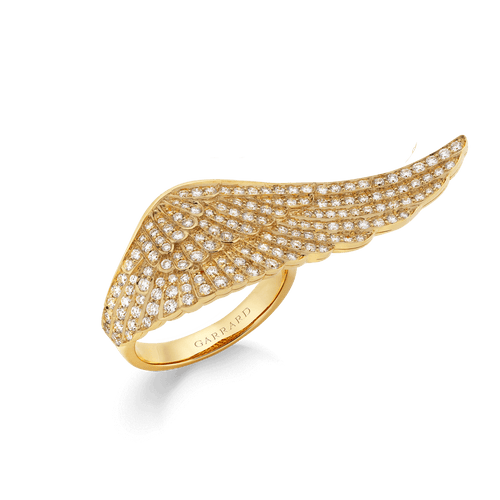 Garrard Wings Classic Ring in 18ct Yellow gold with diamonds 1